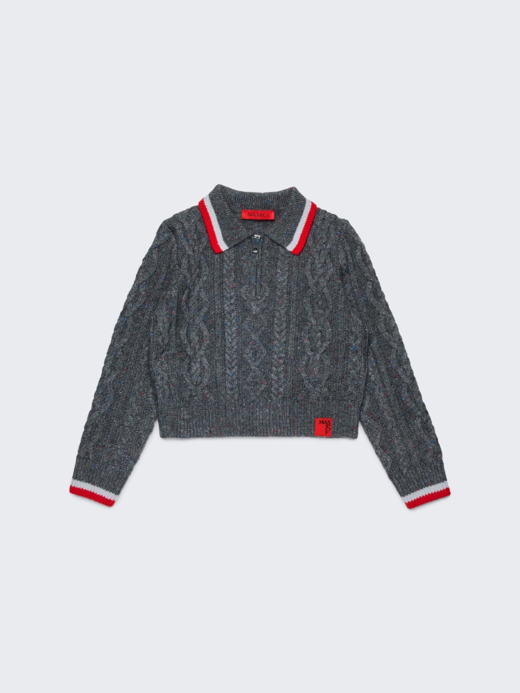 Wool-blend cable-knit sweater KID - GREY - MAX&Co.