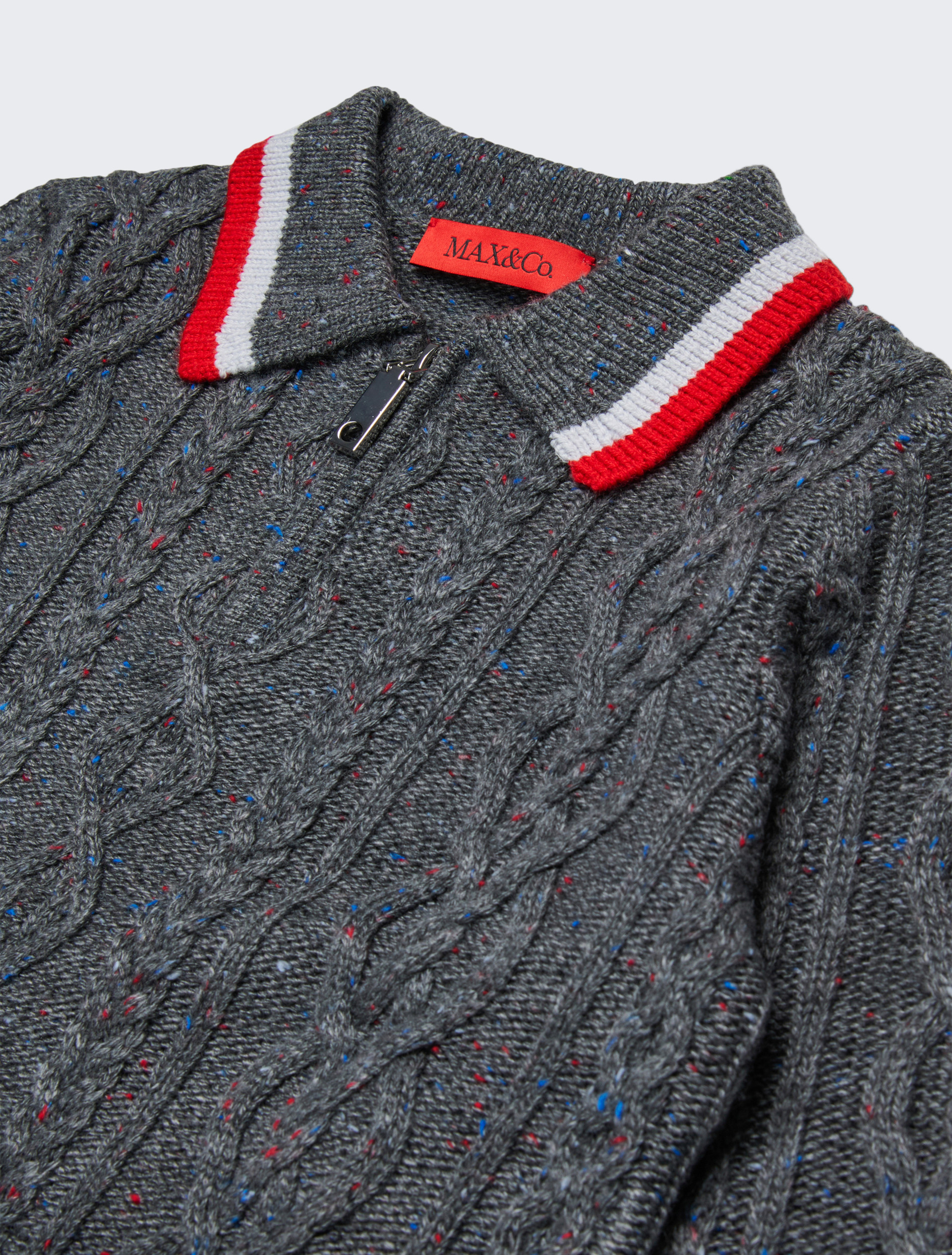 Wool-blend cable-knit sweater KID - GREY - MAX&Co.