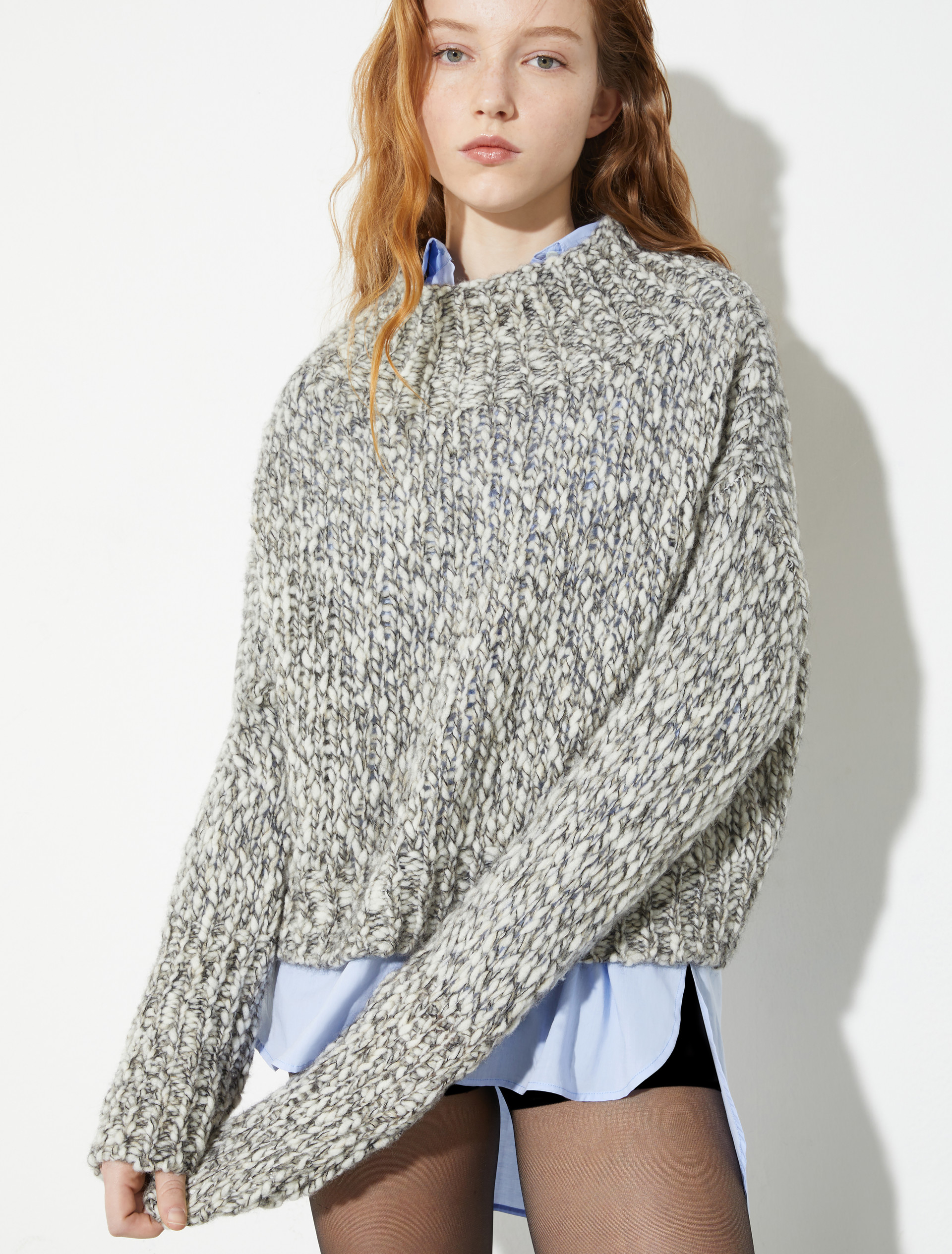Wool and alpaca-blend jumper, black | MAX&Co. Wool and alpaca-blend jumper - BLACK - MAX&Co. - 3