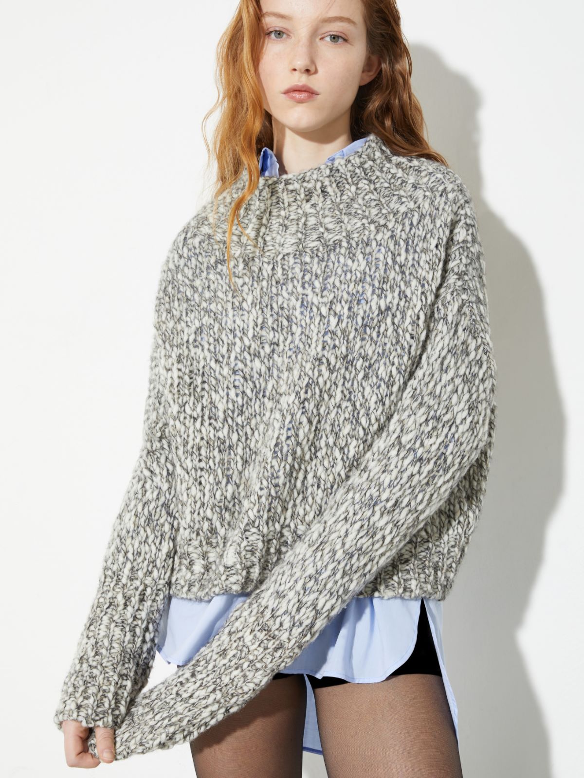 Wool and alpaca-blend jumper - BLACK - MAX&Co. - 3