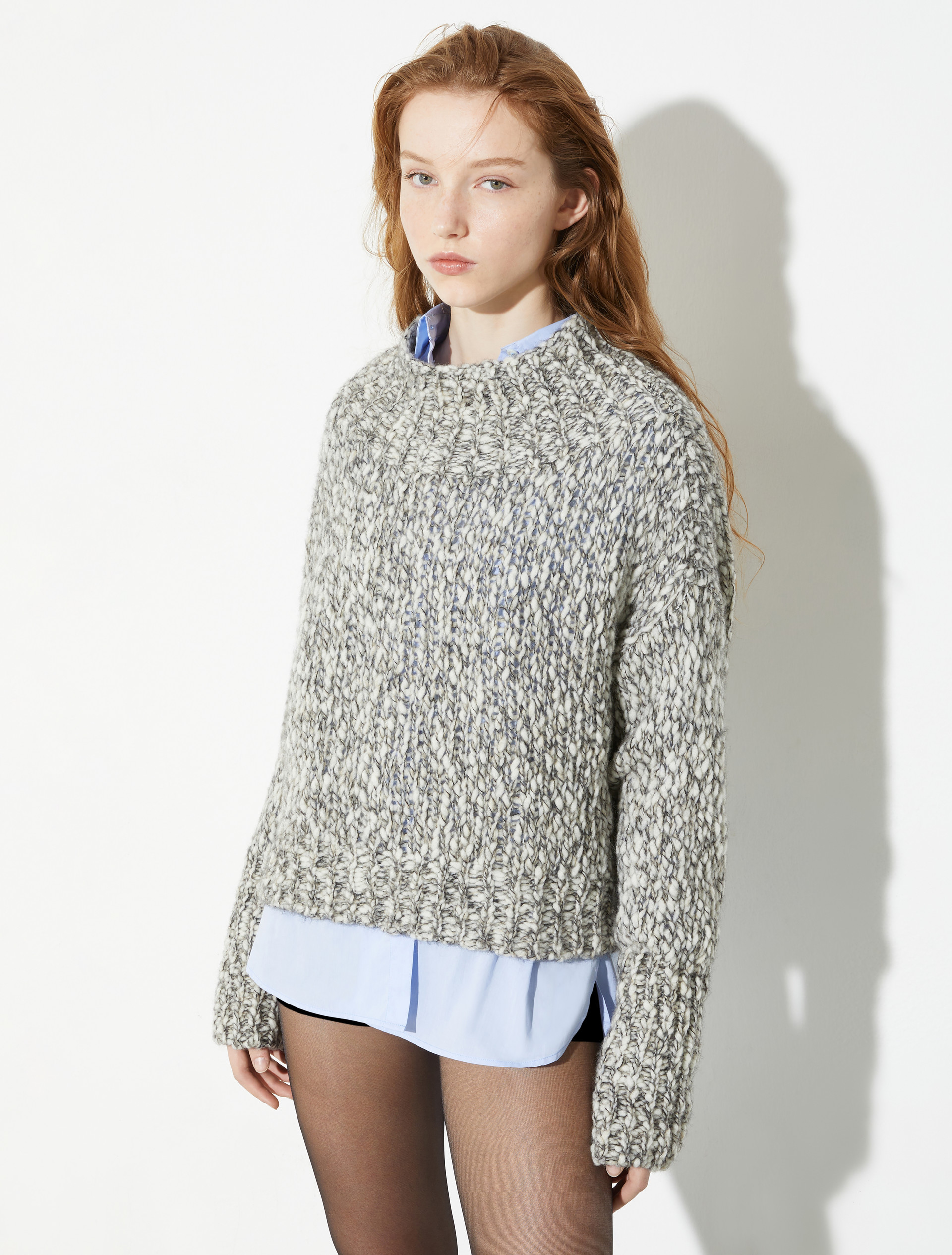 Wool and alpaca-blend jumper, black | MAX&Co. Wool and alpaca-blend jumper - BLACK - MAX&Co.