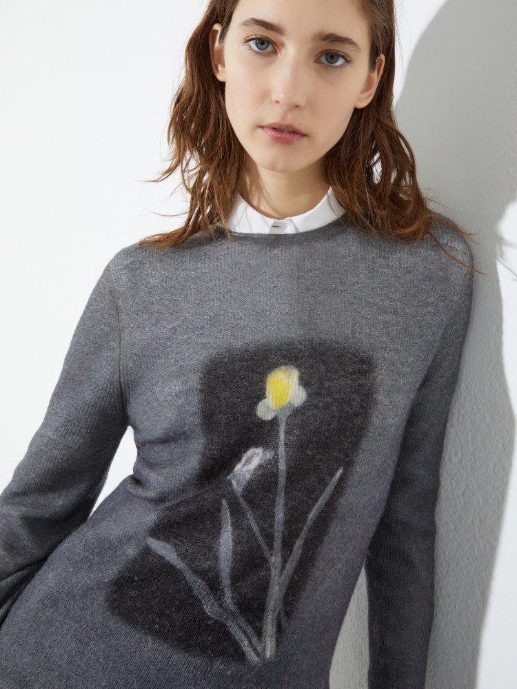 Bedruckter Pullover aus Wolle und Alpaka - MAX&Co. - 3