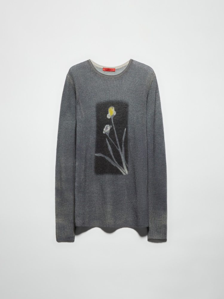 Maglia stampata in lana e alpaca - GRIGIO - MAX&Co.