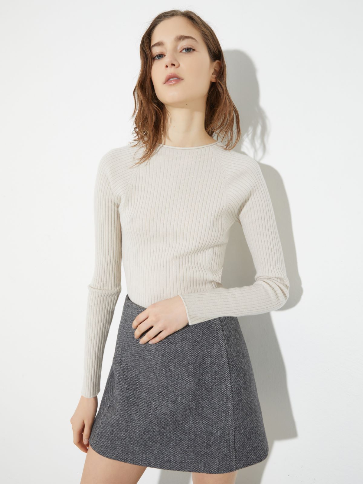 Slim-fit wool jumper - ICE - MAX&Co.