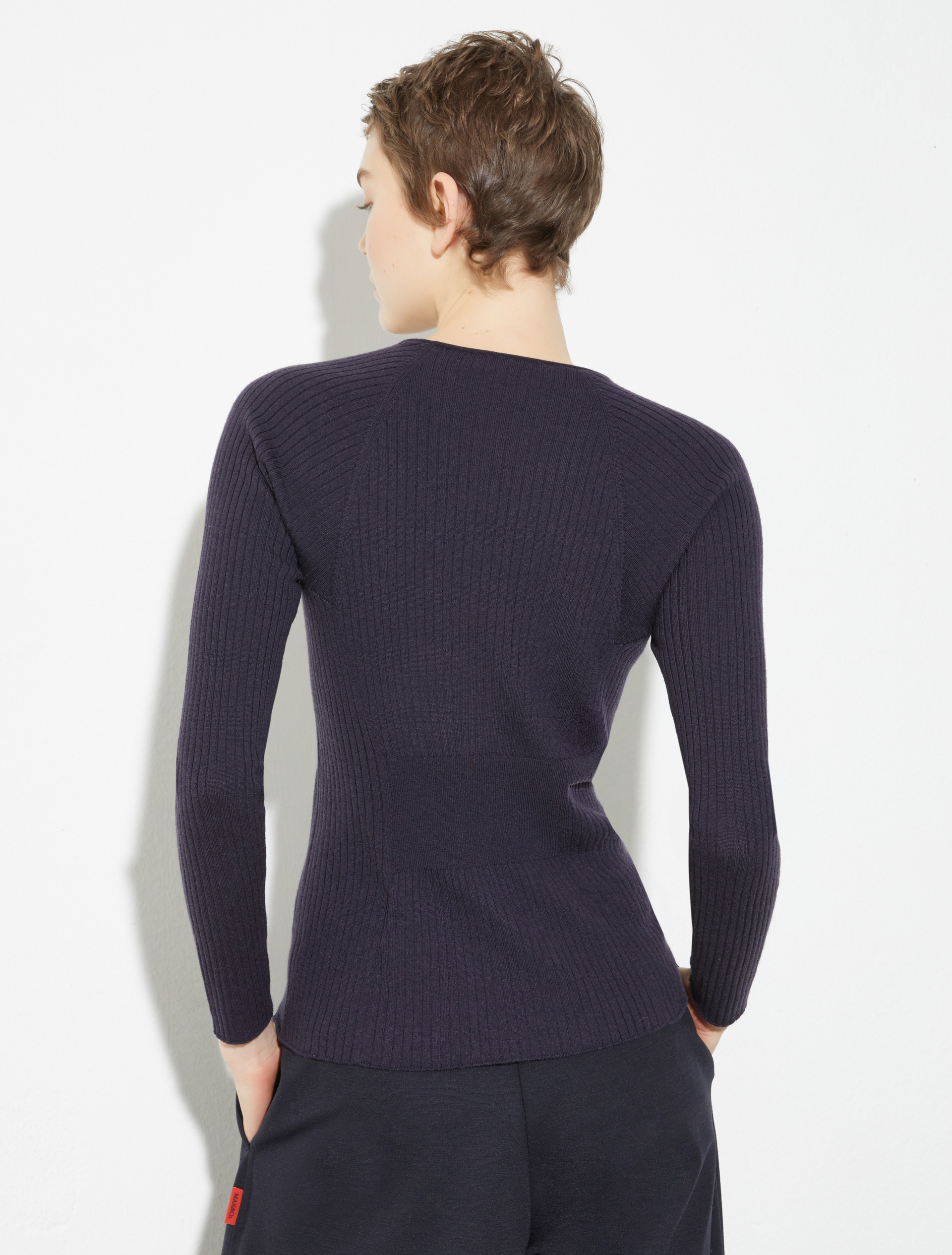 Jersey ajustado de lana pura, azul | MAX&Co. Jersey ajustado de lana pura - AZUL - MAX&Co. - 2