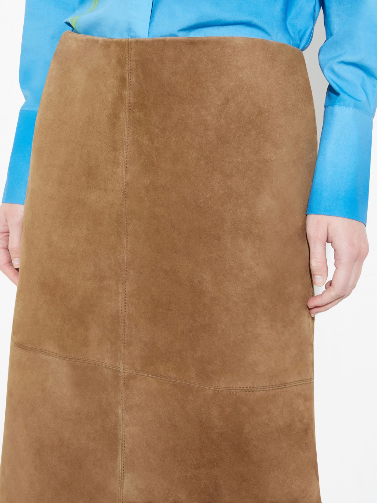 Suede skirt - OCHRE - MAX&Co. - 3