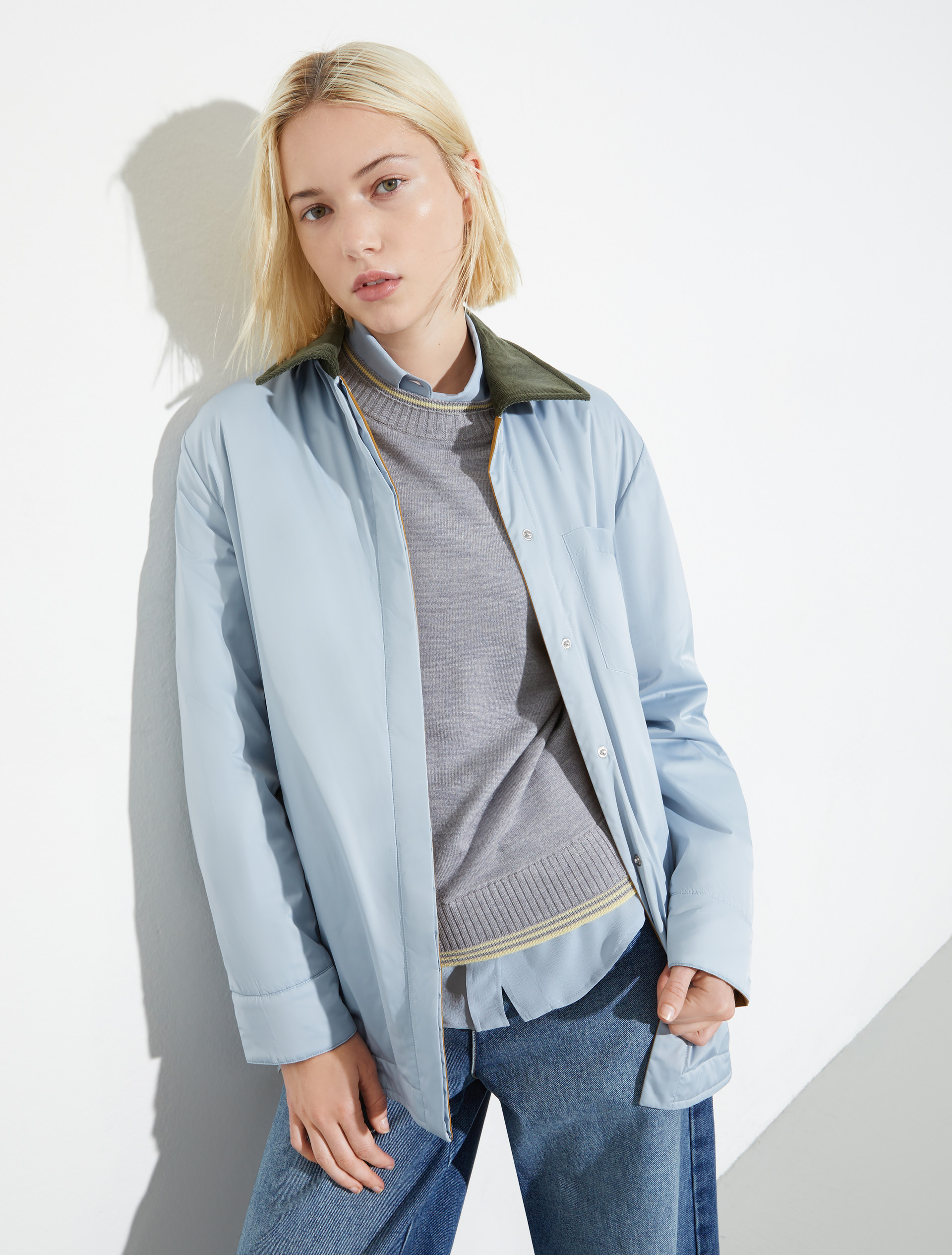 Reversible padded shacket, sky-blue | MAX&Co. Reversible padded shacket - SKY-BLUE - MAX&Co. - 2