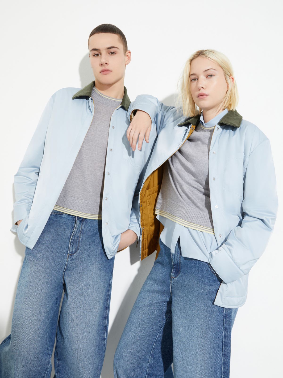 Reversible padded shacket - SKY-BLUE - MAX&Co.