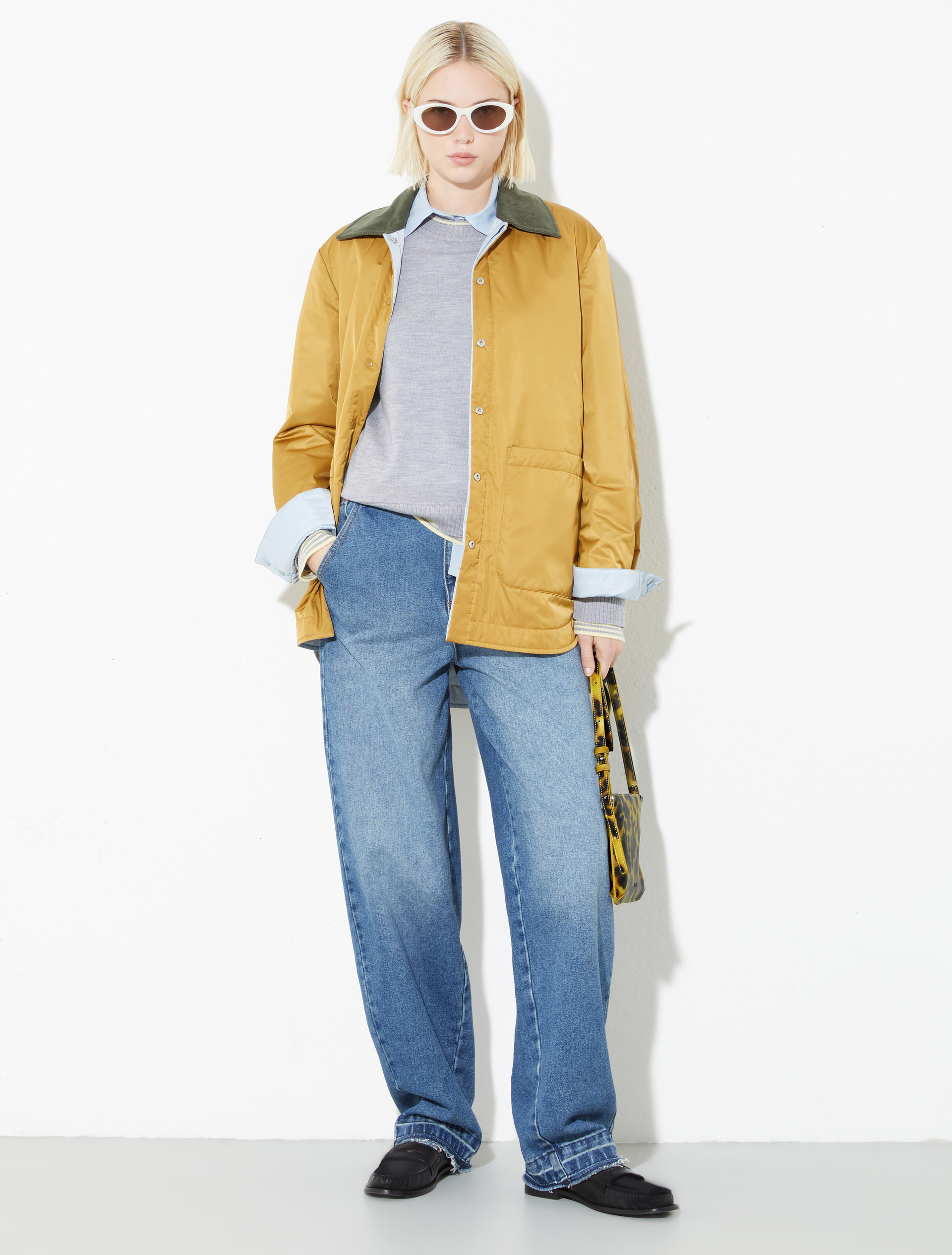 Reversible padded shacket, sky-blue | MAX&Co. Reversible padded shacket - SKY-BLUE - MAX&Co. - 4