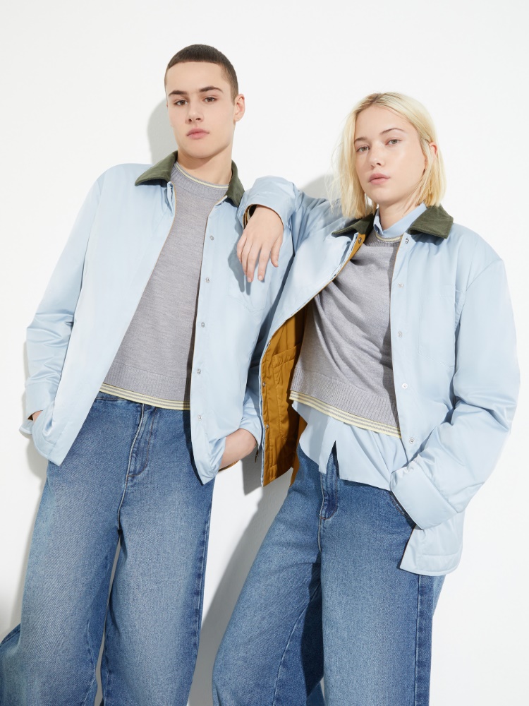 Reversible padded shacket - SKY-BLUE - MAX&Co.