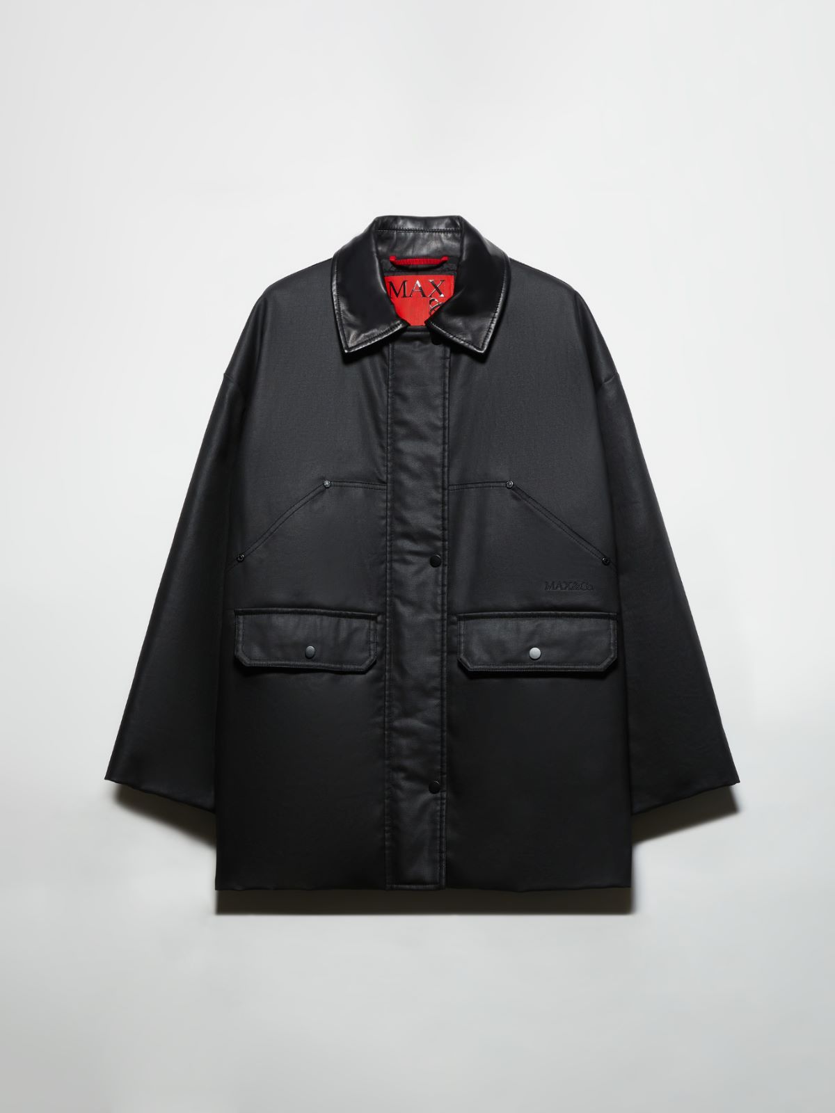 Padded coated-gabardine jacket - BLACK - MAX&Co. - 5