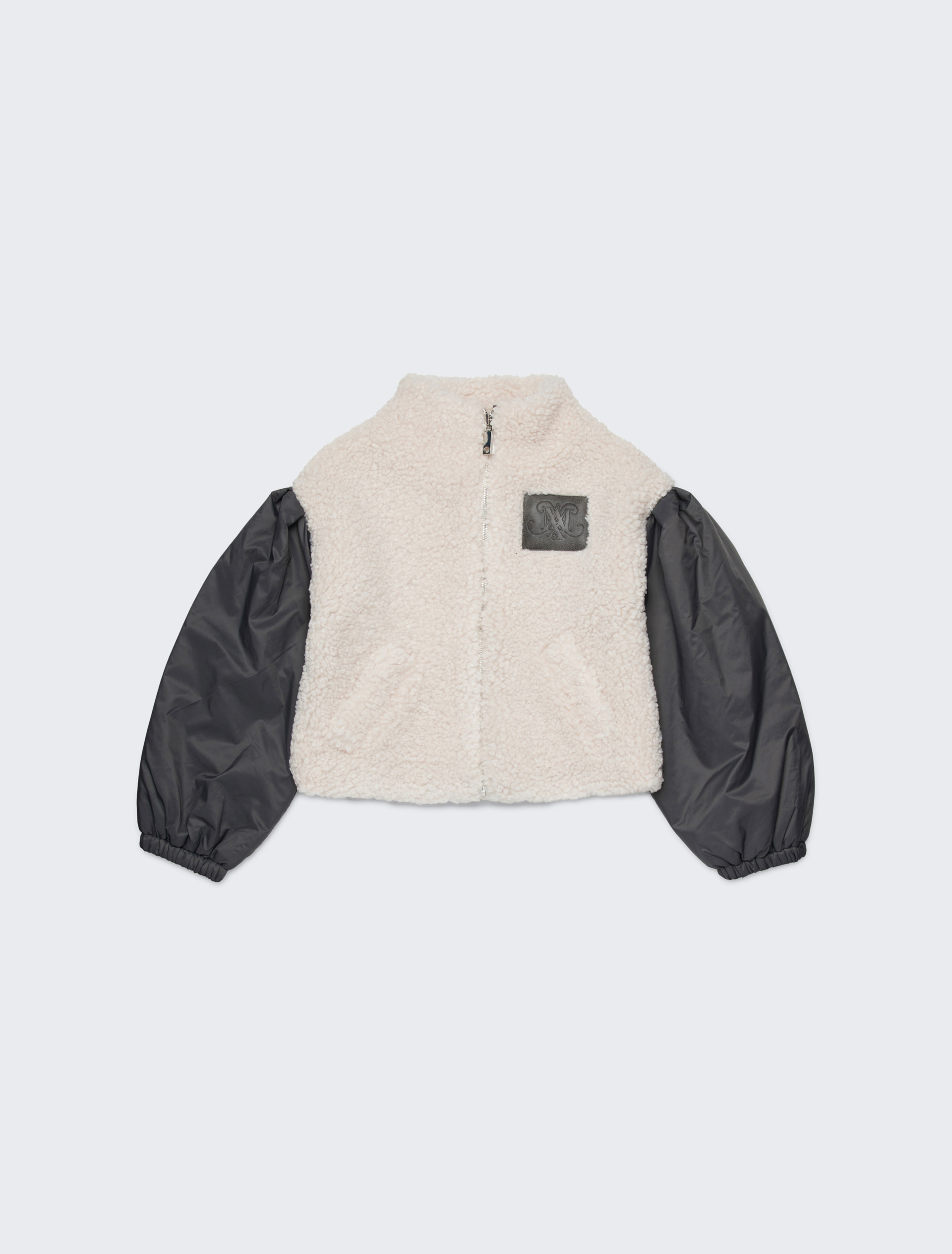 Cazadora bomber de peluche con mangas en contraste KID, nata | MAX&Co. Cazadora bomber de peluche con mangas en contraste KID - NATA - MAX&Co. - 3