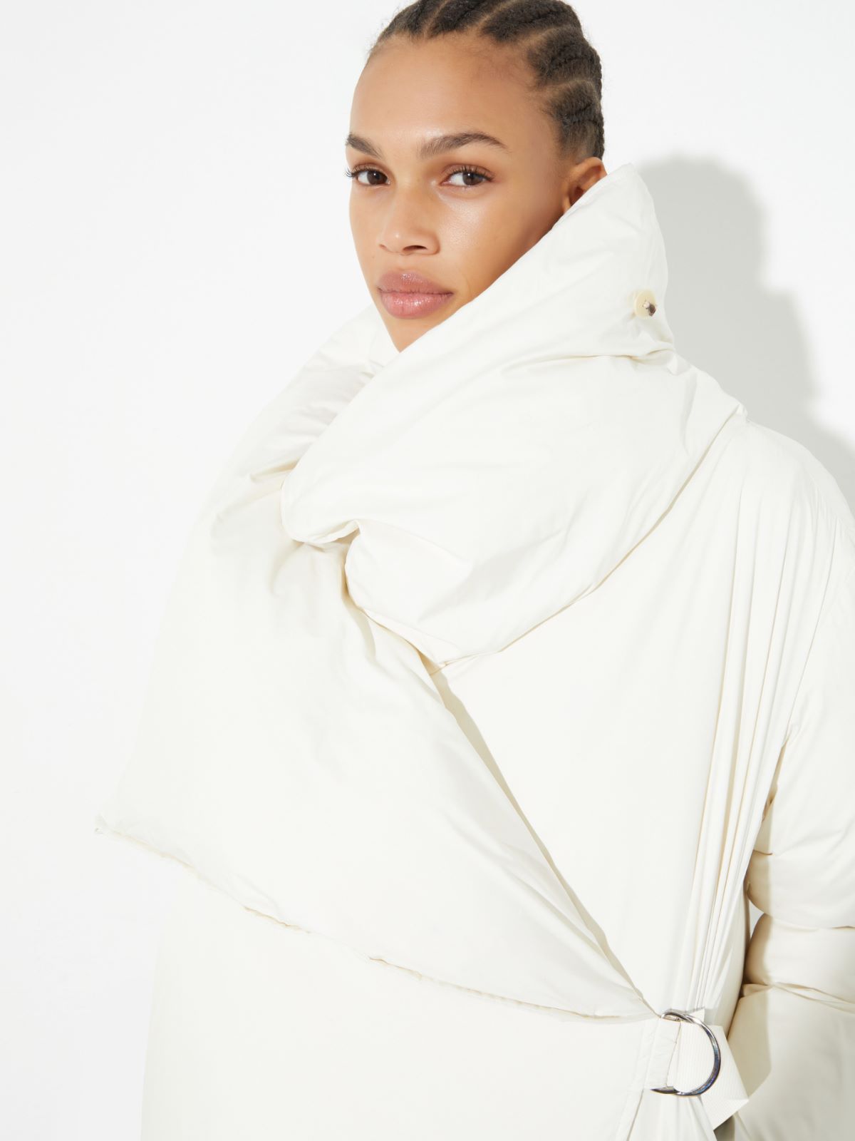 Wrap-over down jacket - CREAM - MAX&Co. - 3