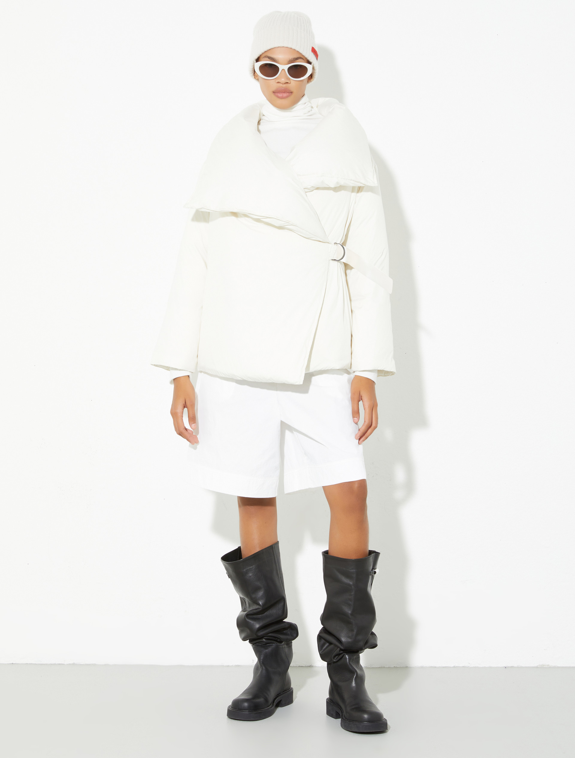 Wrap-over down jacket - CREAM - MAX&Co. - 4