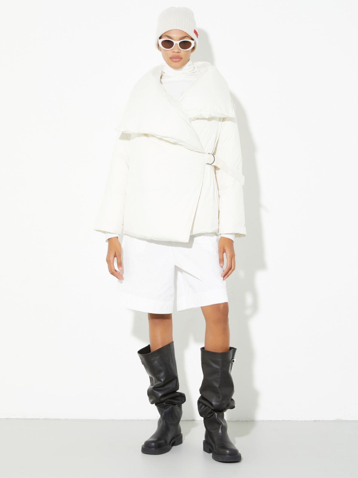 Wrap-over down jacket - CREAM - MAX&Co. - 4