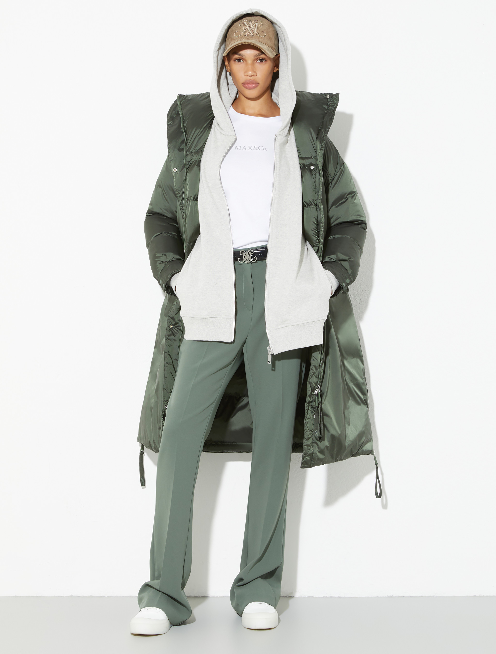 Oversized padded coat - GREEN - MAX&Co. - 4
