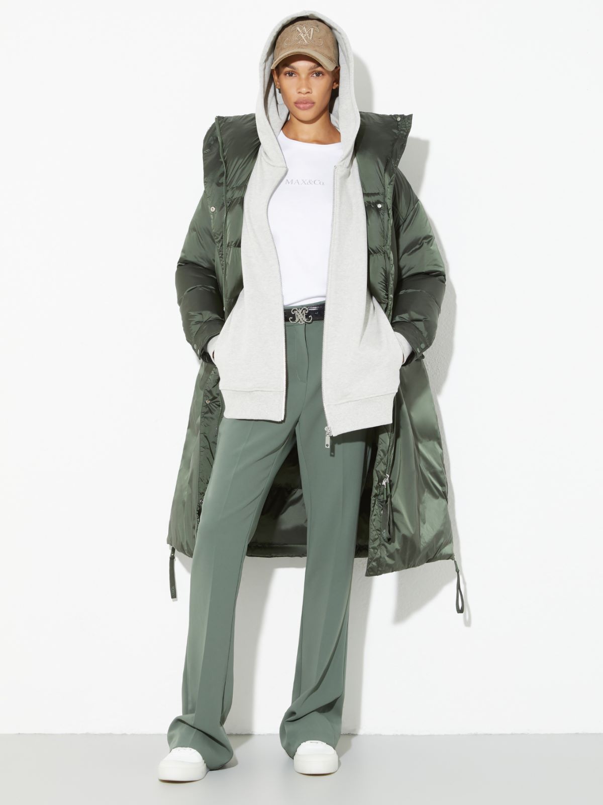 Oversized padded coat - GREEN - MAX&Co. - 4
