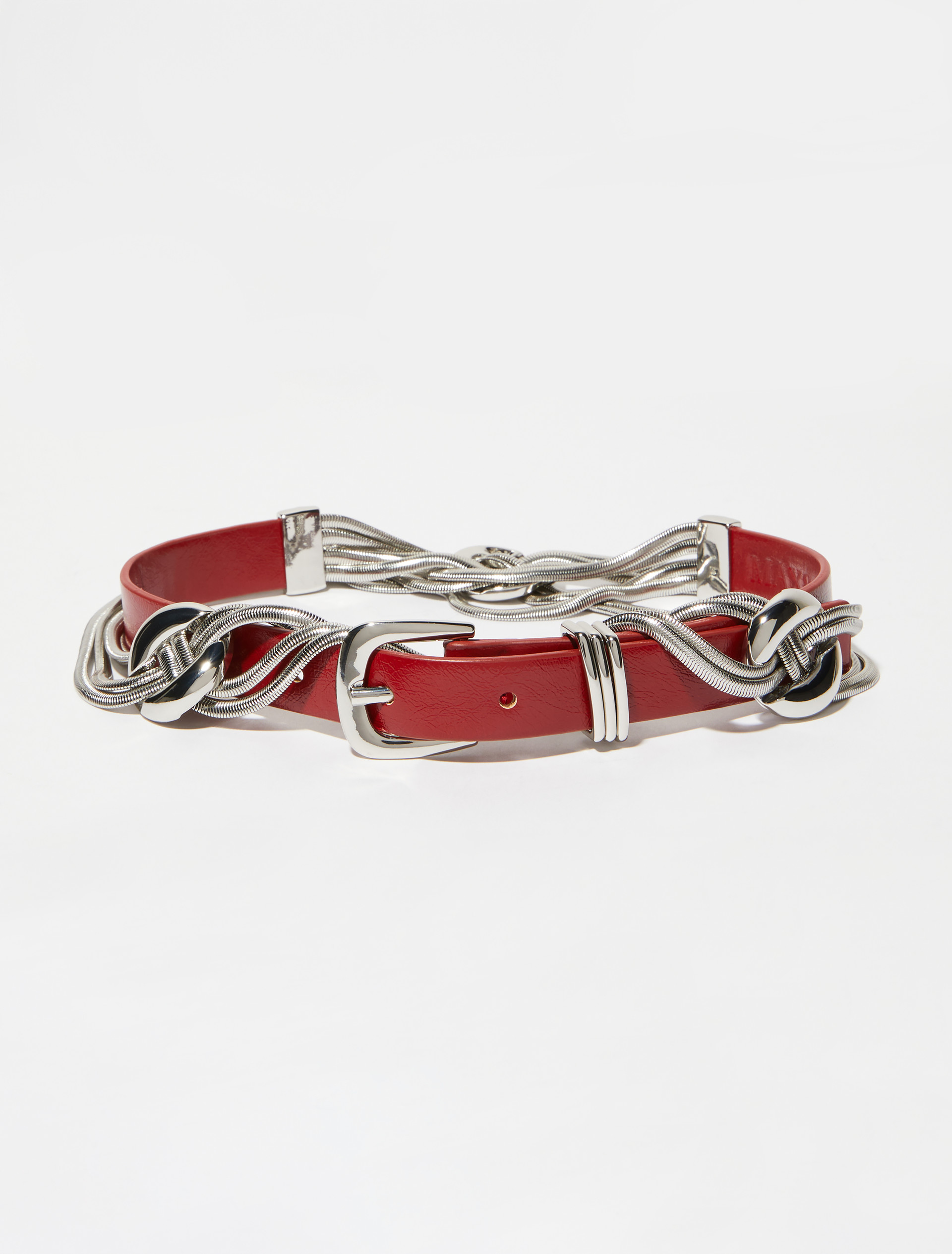 Knot-detailed chain belt - SILVER - MAX&Co.