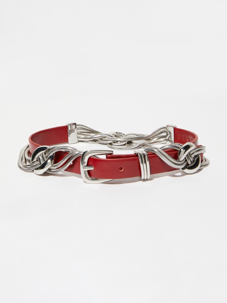 Knot-detailed chain belt - SILVER - MAX&Co.