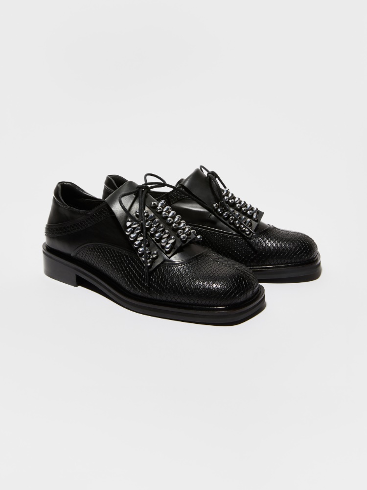 Bejewelled leather brogues - MAX&Co. - 2