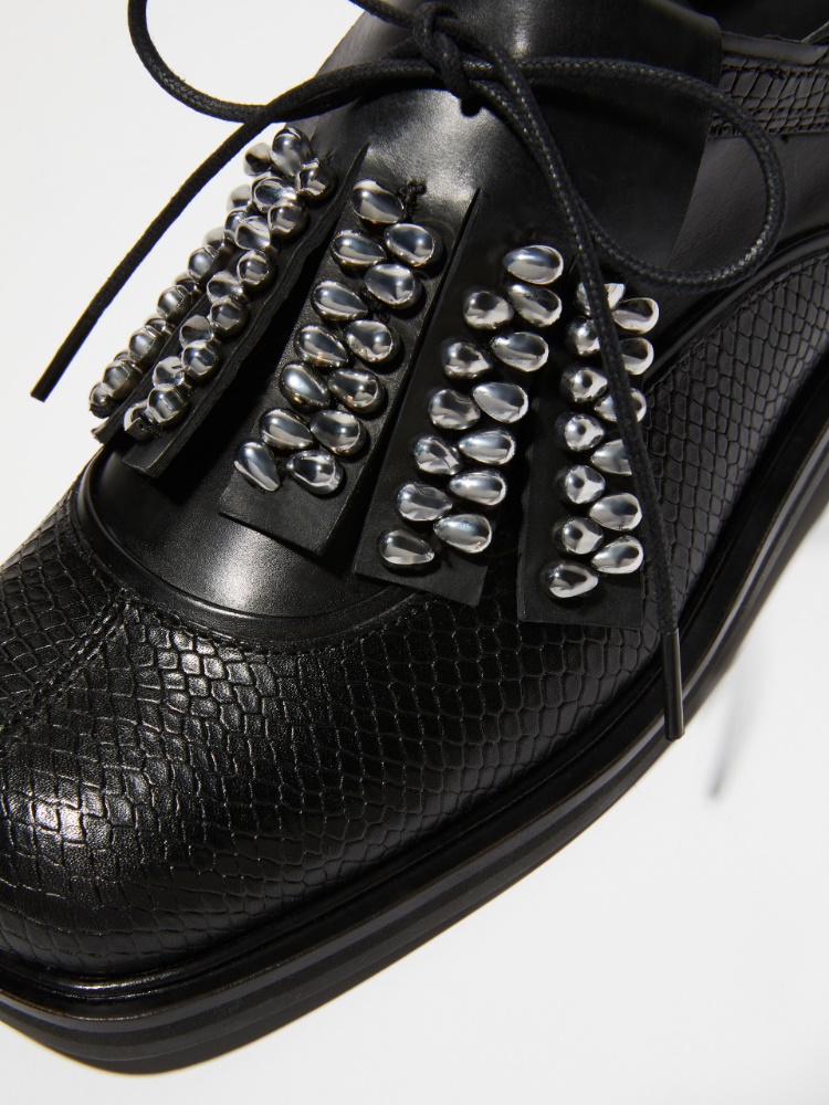 Bejewelled leather brogues - MAX&Co. - 3