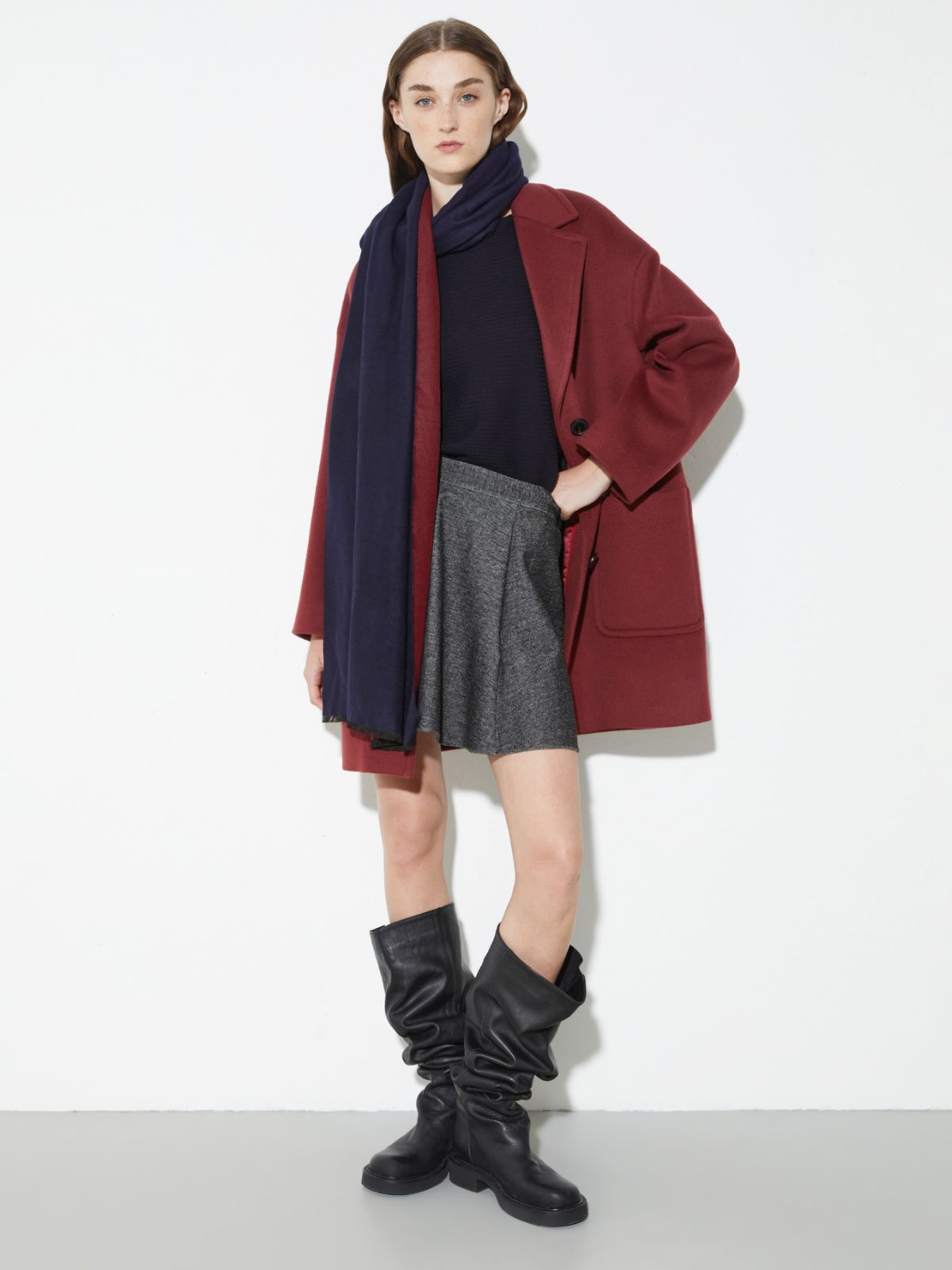 Double-face stole - BORDEAUX - MAX&Co. - 4