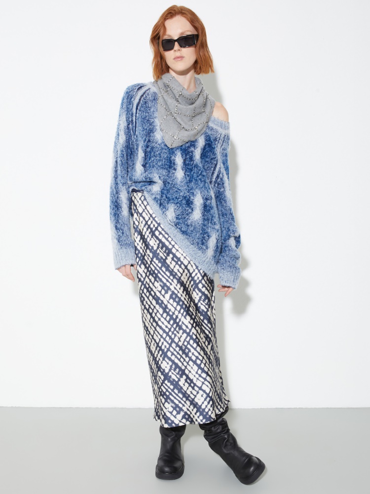 Rhinestone-embellished wool scarf - MAX&Co. - 4