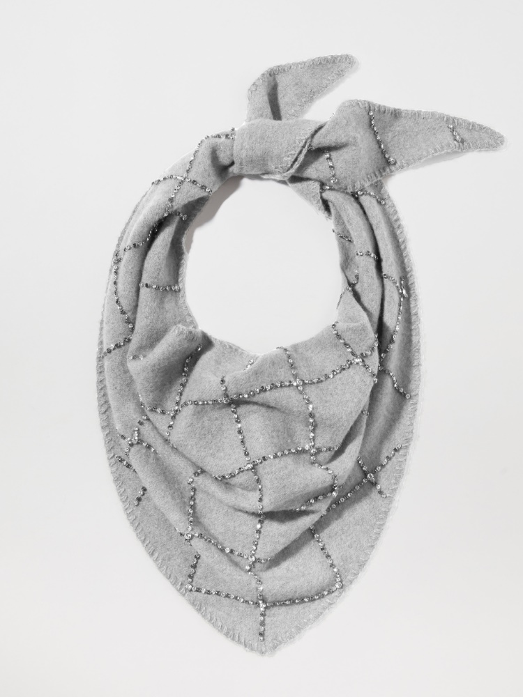 Rhinestone-embellished wool scarf - MAX&Co.
