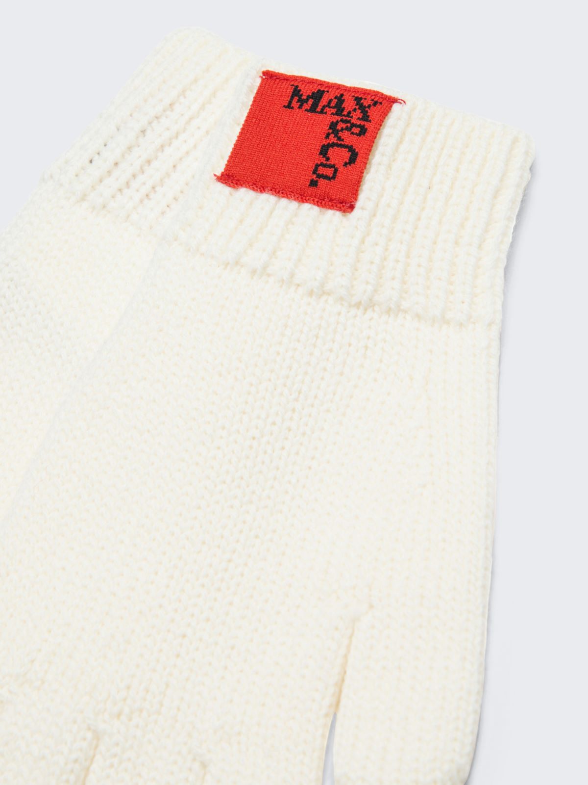 Wool blend gloves with patch KID - CREAM - MAX&Co.