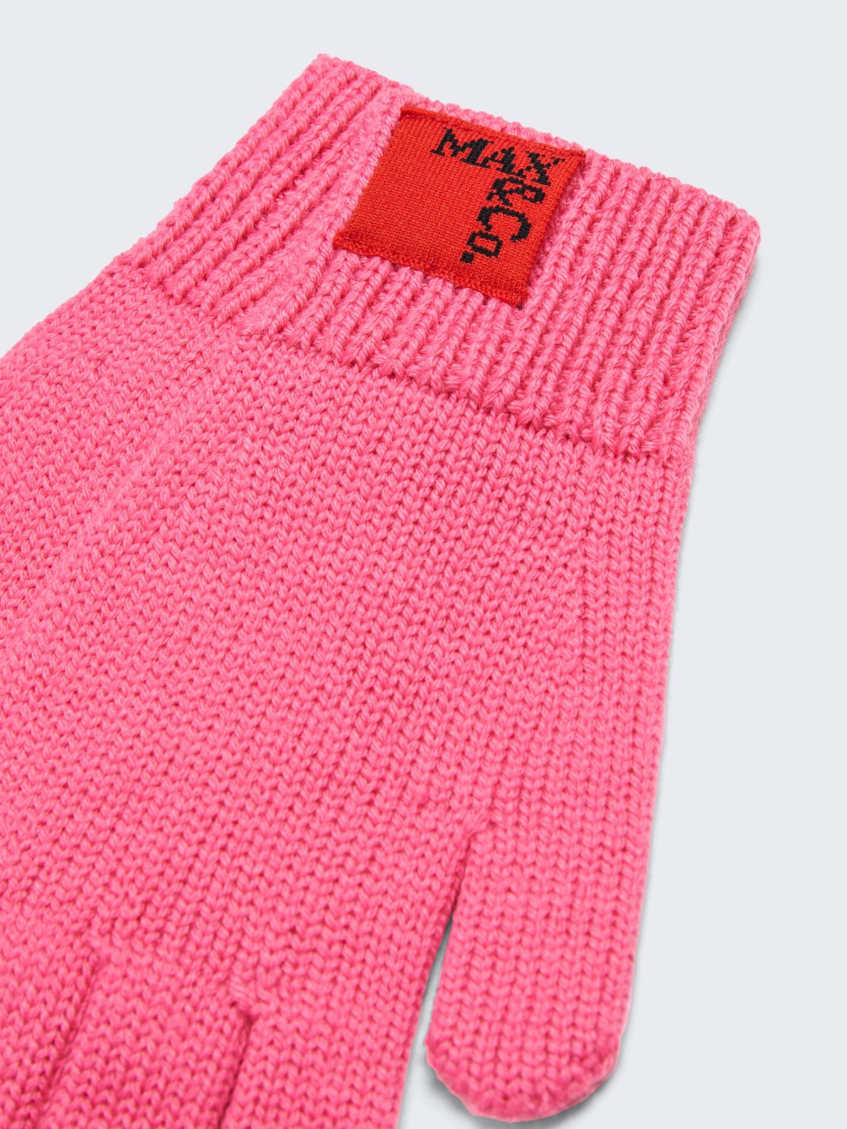 Wool blend gloves with patch KID - PINK - MAX&Co.