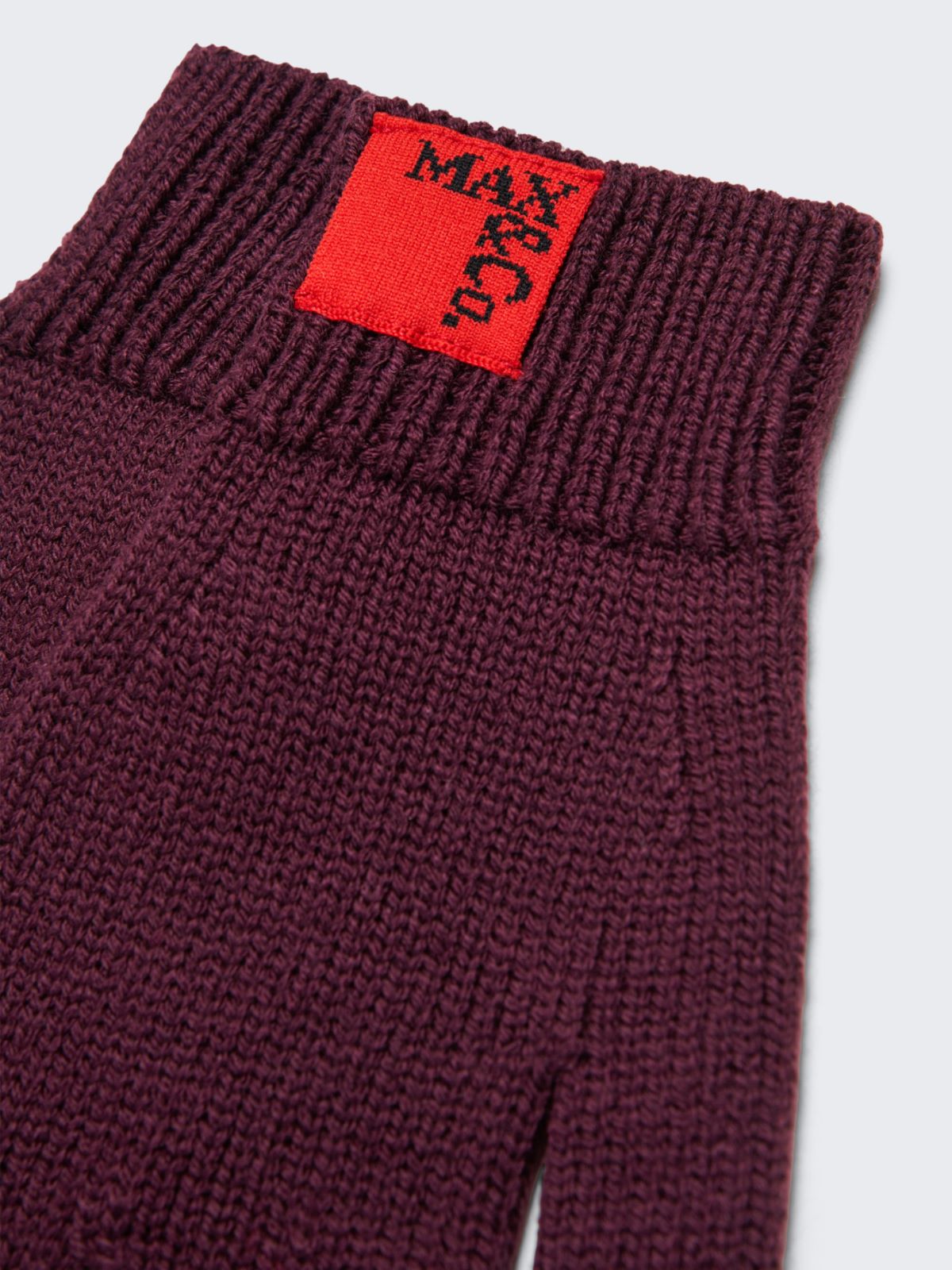 Wool blend gloves with patch KID - DARK VIOLET - MAX&Co.