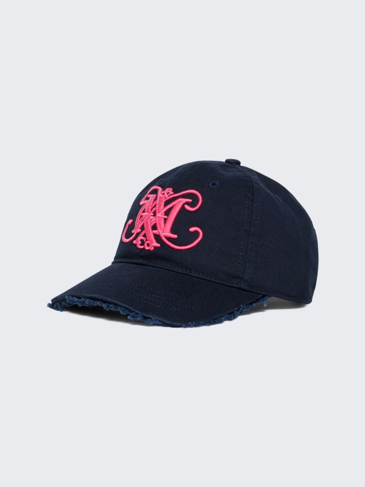 Baseball cap in gabardine with KID - MIDNIGHTBLUE - MAX&Co.