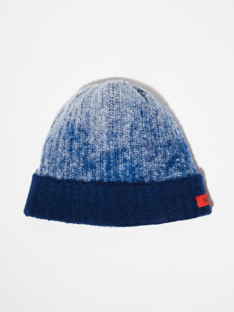 Fluffy knitted beanie hat - ELECTRIC BLUE - MAX&Co.