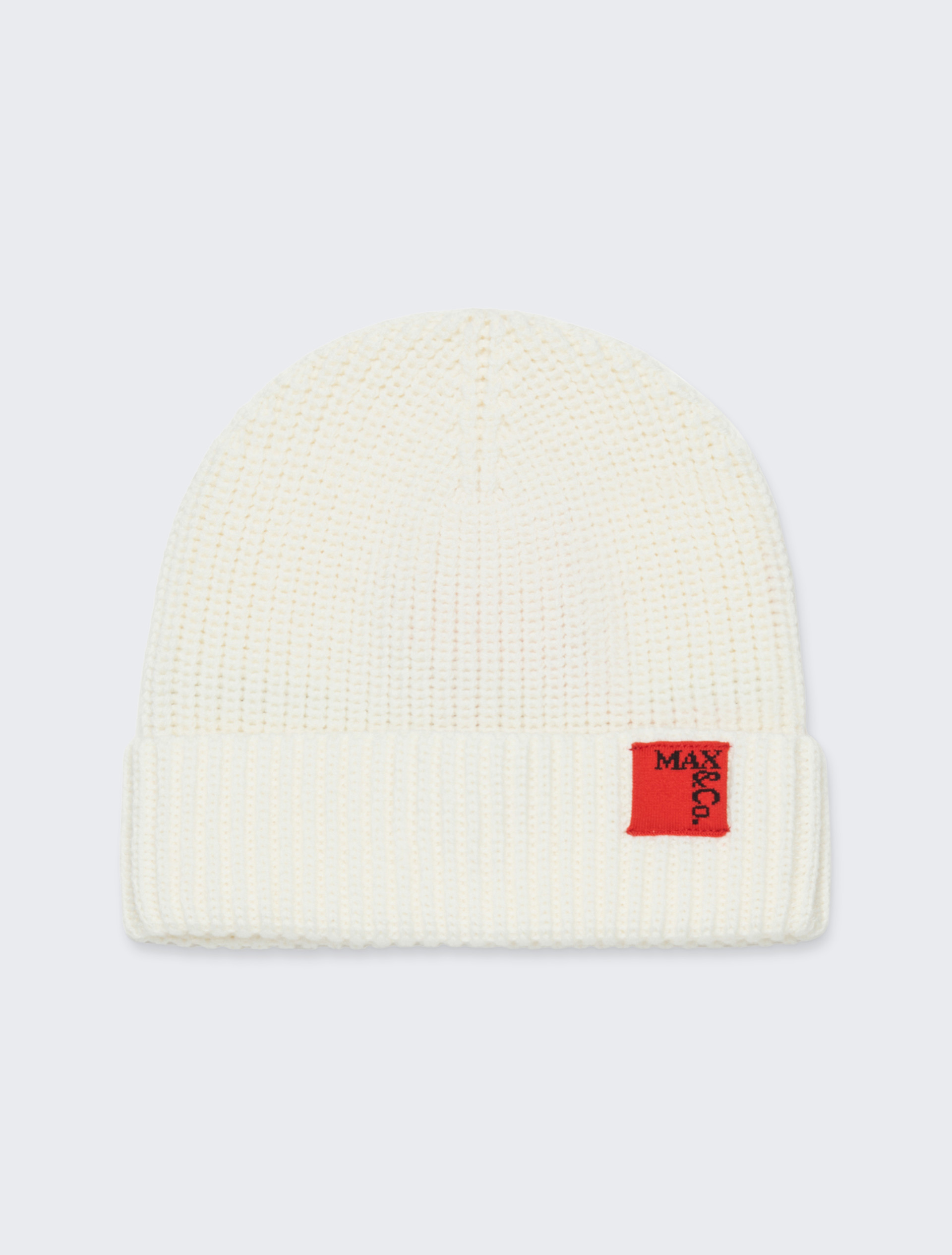 Wool blend beanie with patch KID, cream | MAX&Co. Wool blend beanie with patch KID - CREAM - MAX&Co. - 3