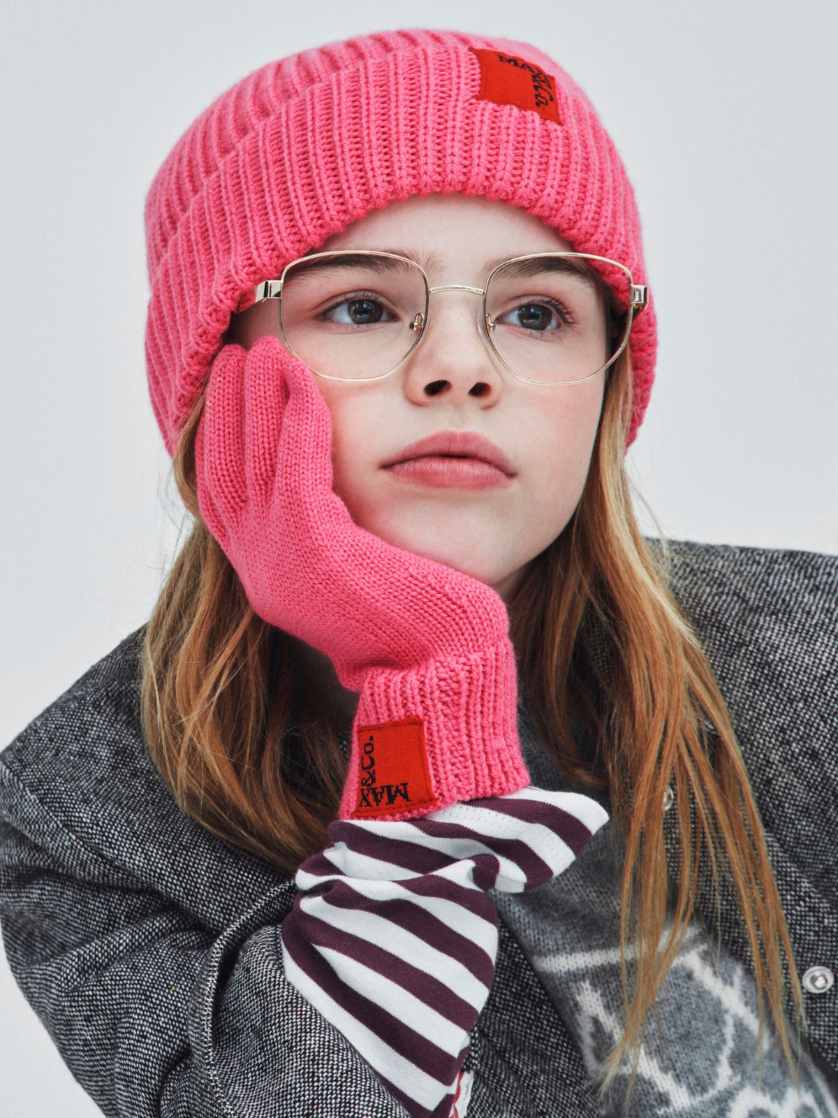 Wool blend beanie with patch KID - PINK - MAX&Co. - 4