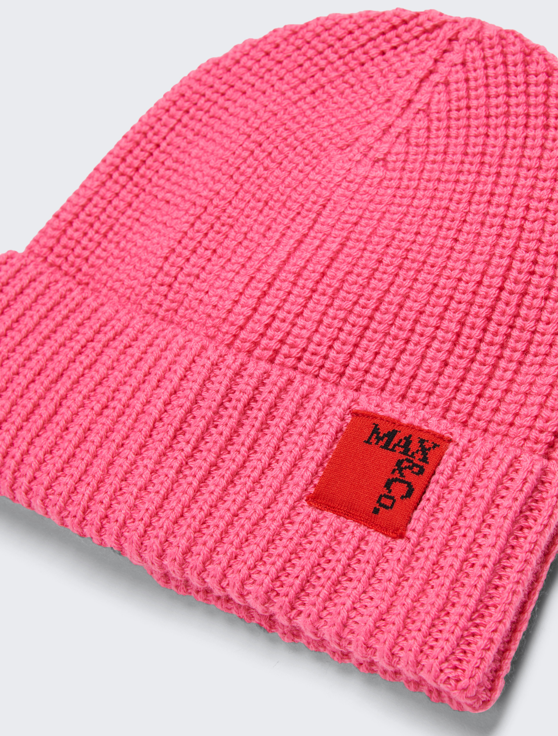Wool blend beanie with patch KID, pink | MAX&Co. Wool blend beanie with patch KID - PINK - MAX&Co.