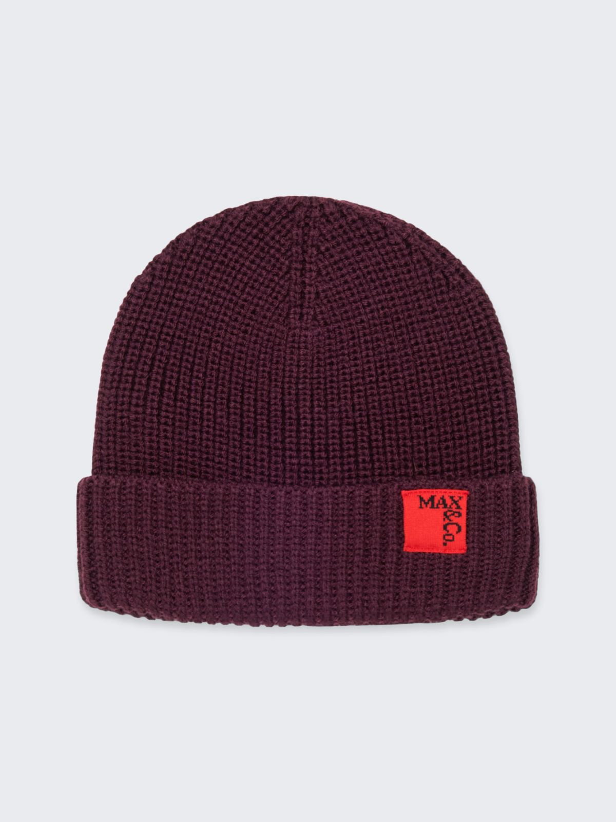 Wool blend beanie with patch KID - DARK VIOLET - MAX&Co. - 3
