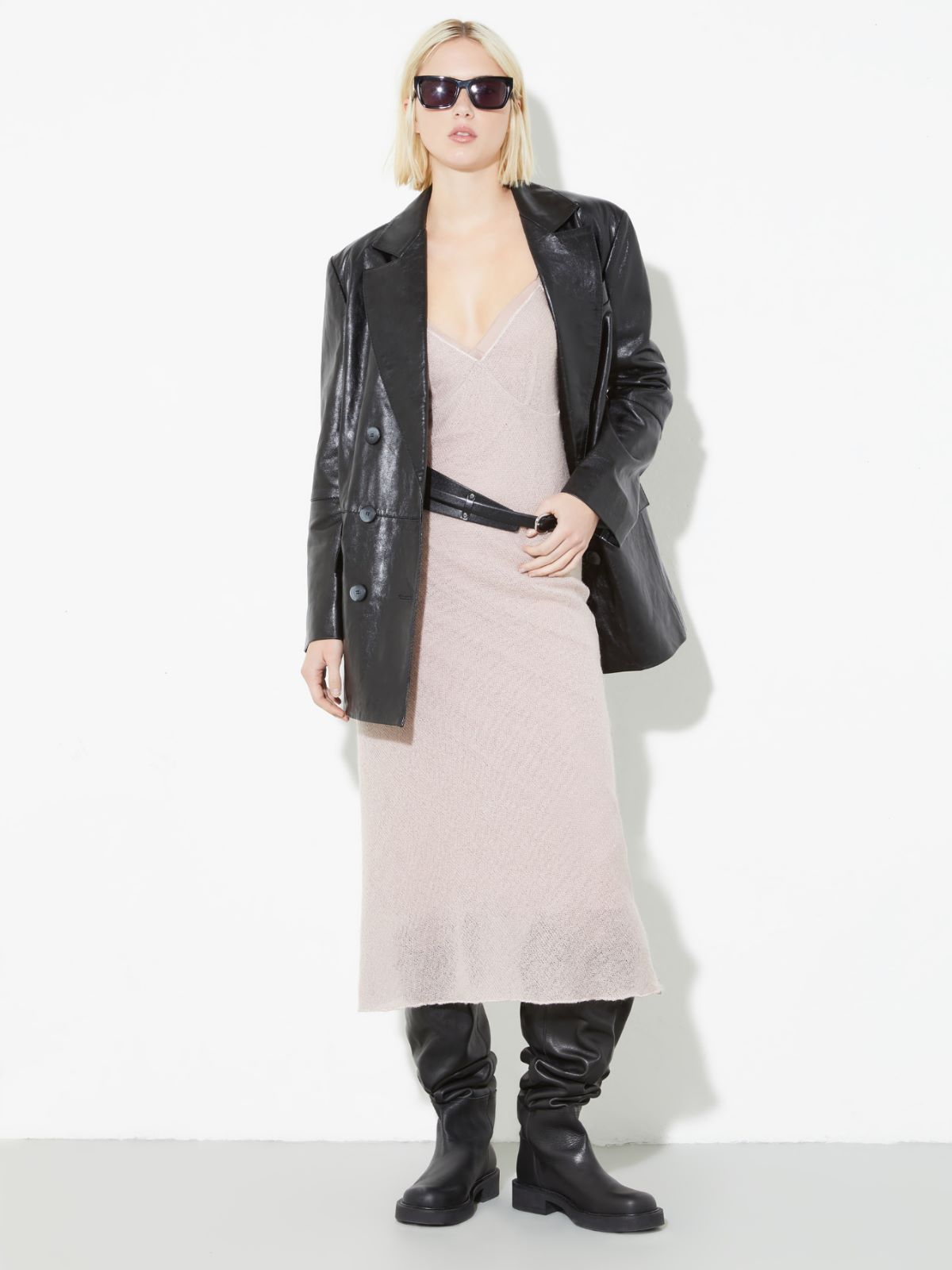 Wool and mohair midi slip dress - DUST ROSE - MAX&Co. - 4