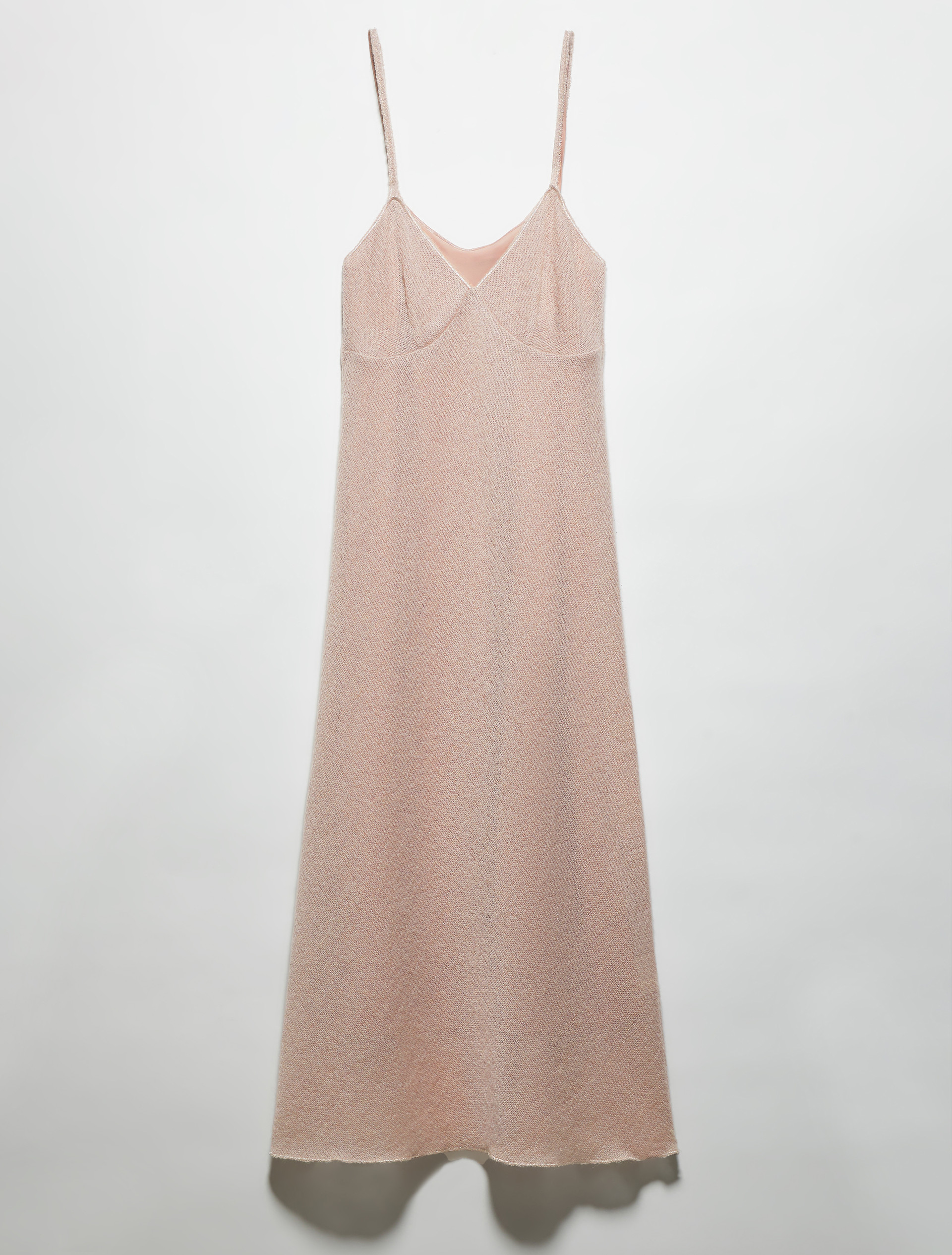 Wool and mohair midi slip dress, dust rose | MAX&Co. Wool and mohair midi slip dress - DUST ROSE - MAX&Co. - 5