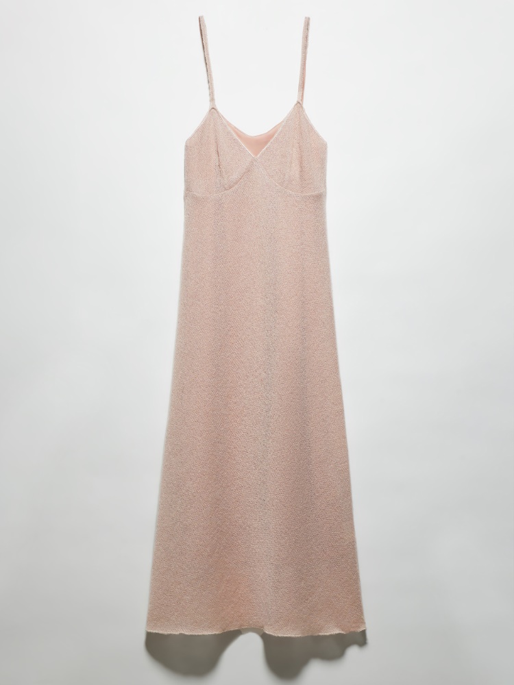 Wool and mohair midi slip dress - DUST ROSE - MAX&Co.