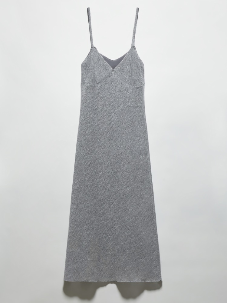 Wool and mohair midi slip dress - MEDIUM GREY - MAX&Co.