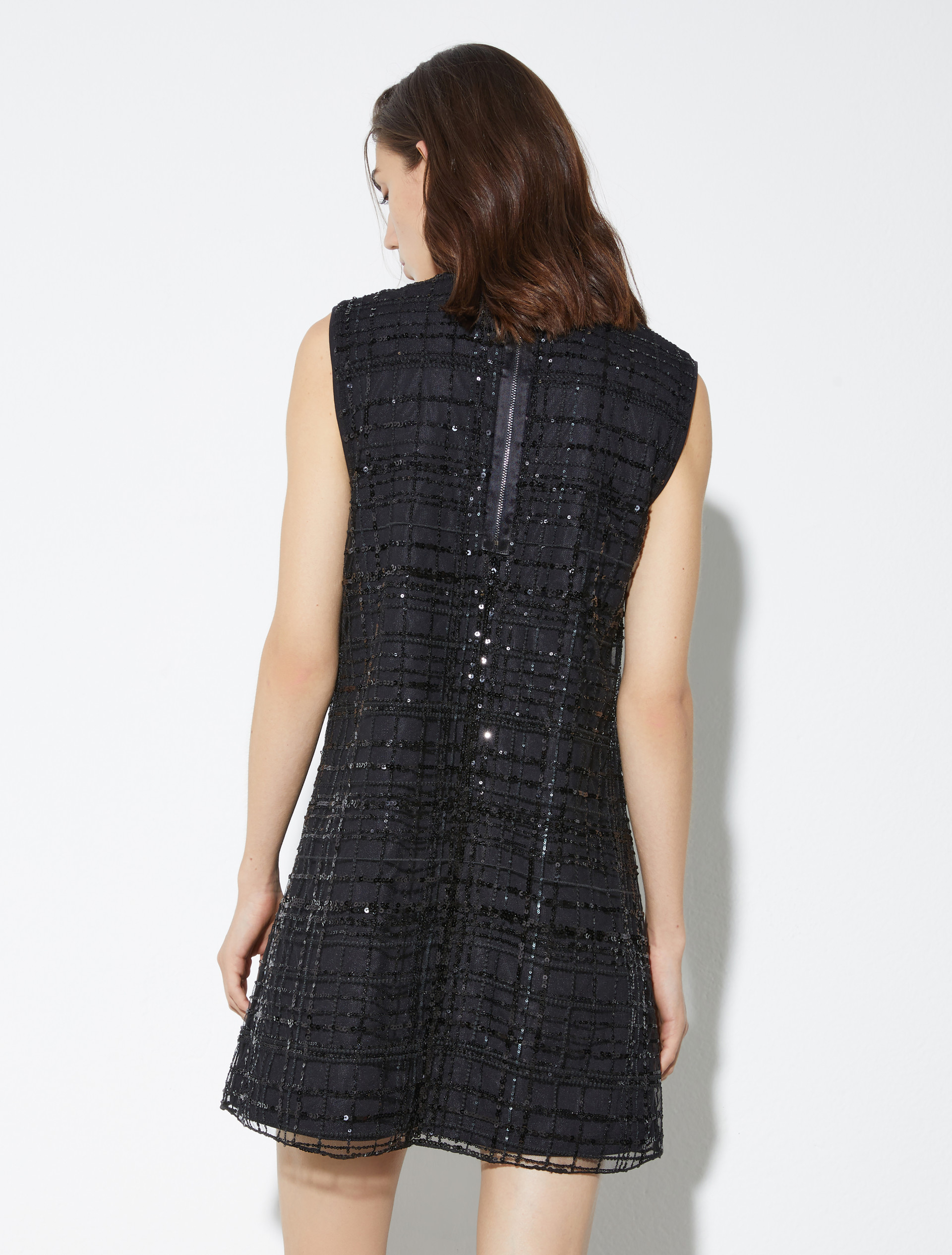 Embroidered tulle shift dress, black | MAX&Co. Embroidered tulle shift dress - BLACK - MAX&Co. - 2