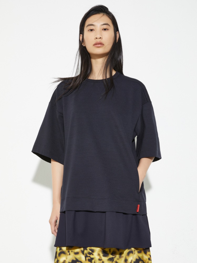Kleid aus Jersey Sartorial Shifts - BLAU - MAX&Co.