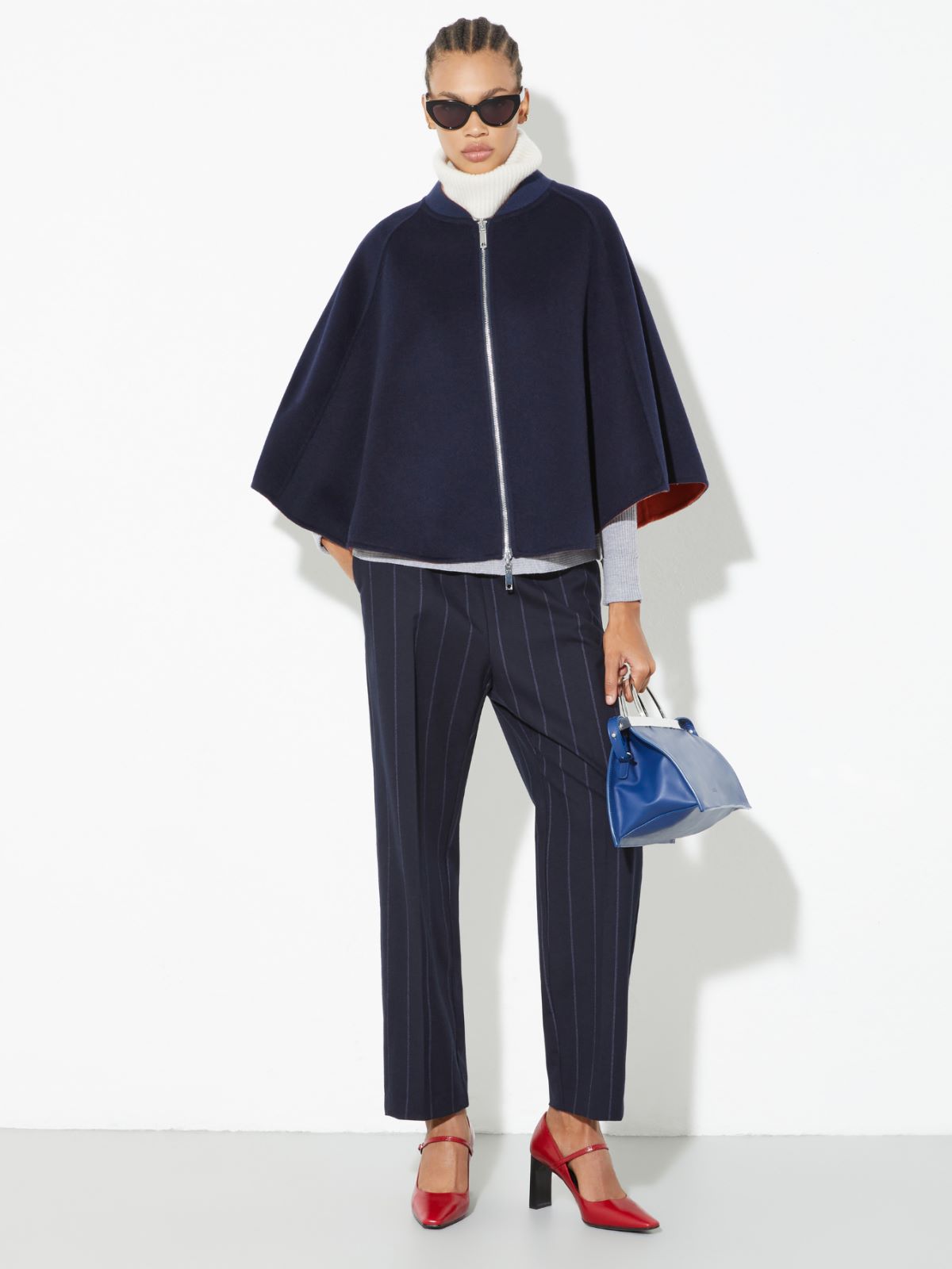 Reversible two-tone cape - NAVY - MAX&Co. - 5