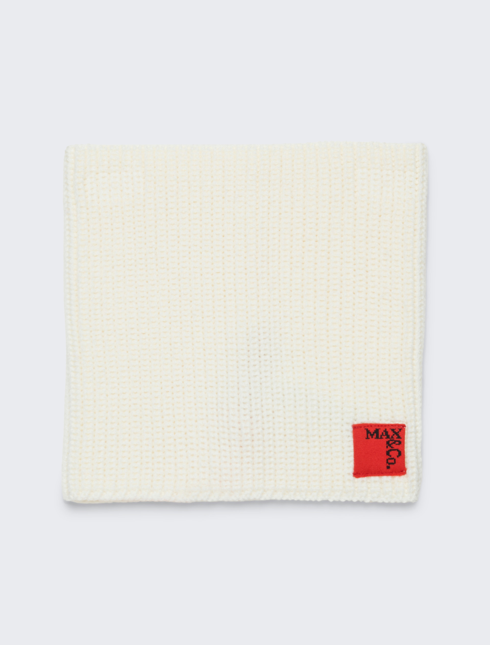 Wool-blend knit collar with patch KID, cream | MAX&Co. Wool-blend knit collar with patch KID - CREAM - MAX&Co. - 3