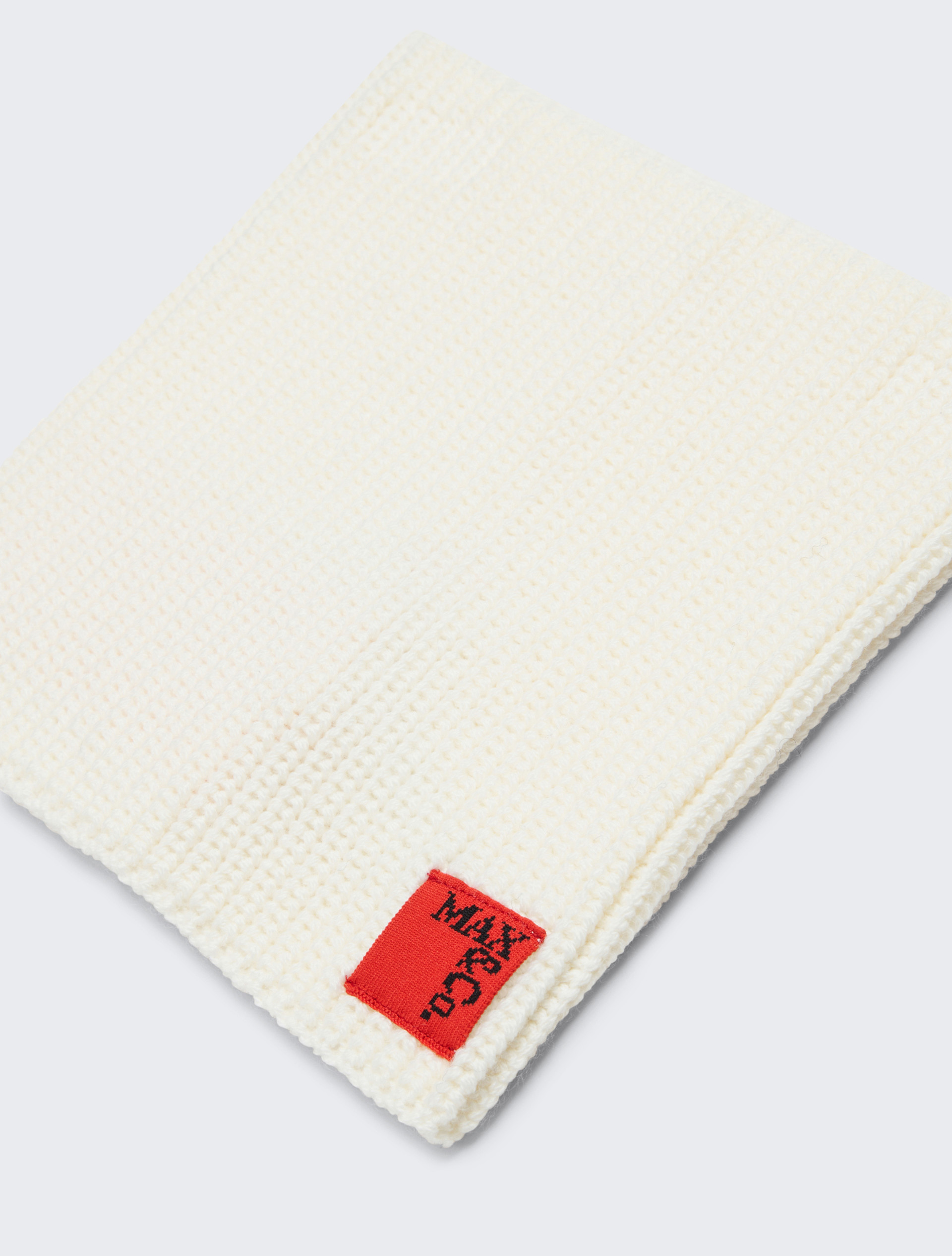 Wool-blend knit collar with patch KID, cream | MAX&Co. Wool-blend knit collar with patch KID - CREAM - MAX&Co.