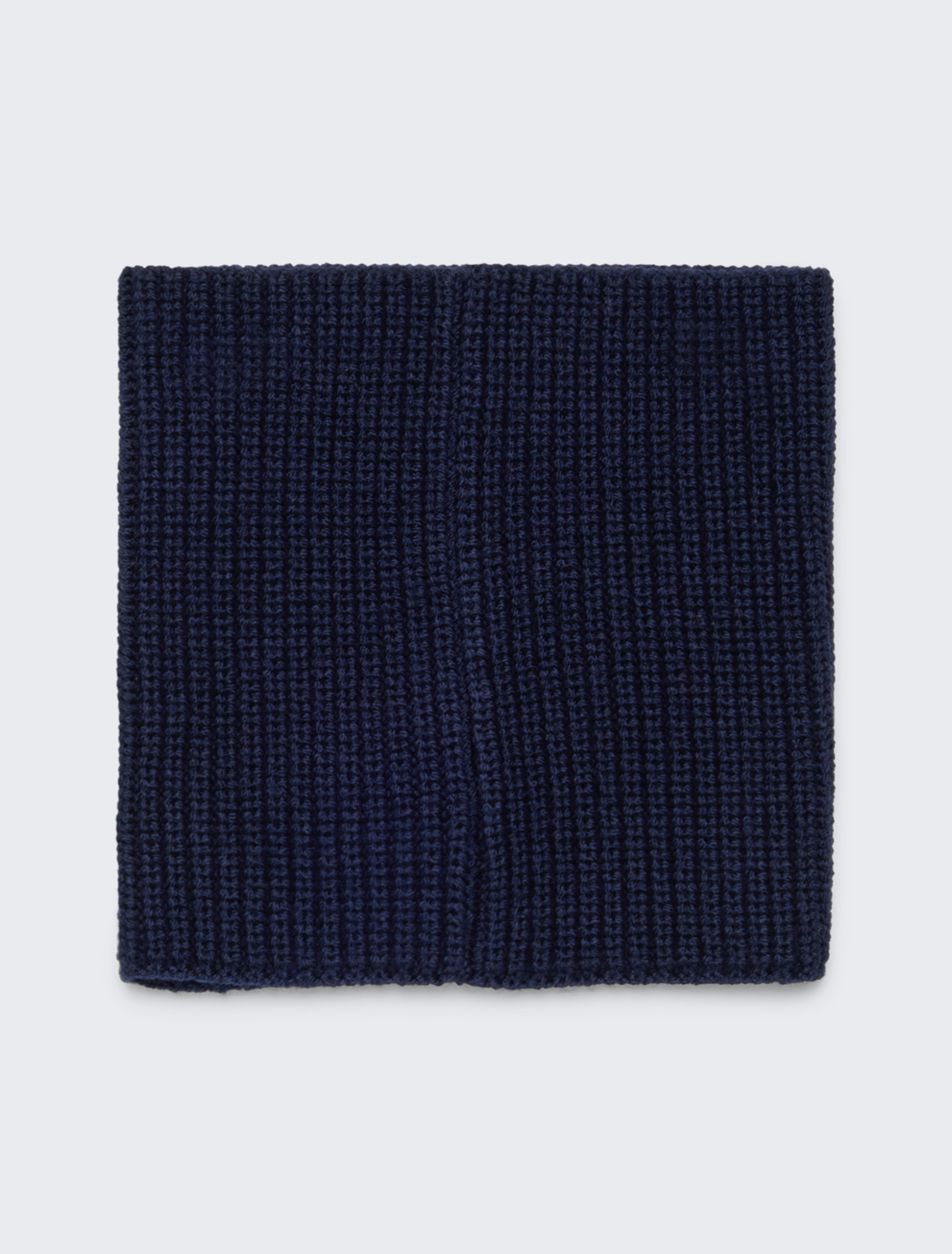 Wool-blend knit collar with patch KID, navy | MAX&Co. Wool-blend knit collar with patch KID - NAVY - MAX&Co. - 2