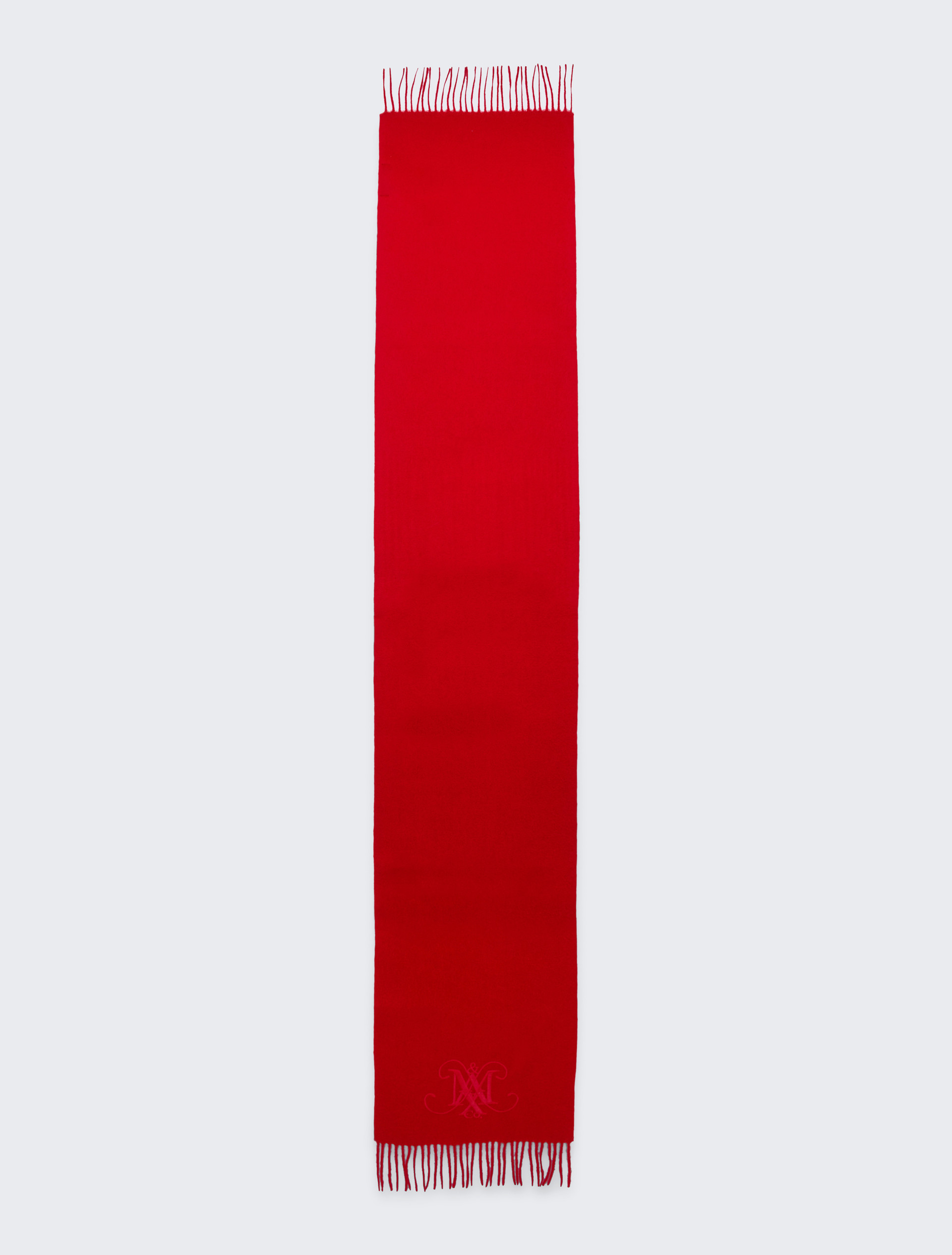 Wool scarf with embroidered logo KID, red | MAX&Co. Wool scarf with embroidered logo KID - RED - MAX&Co. - 2