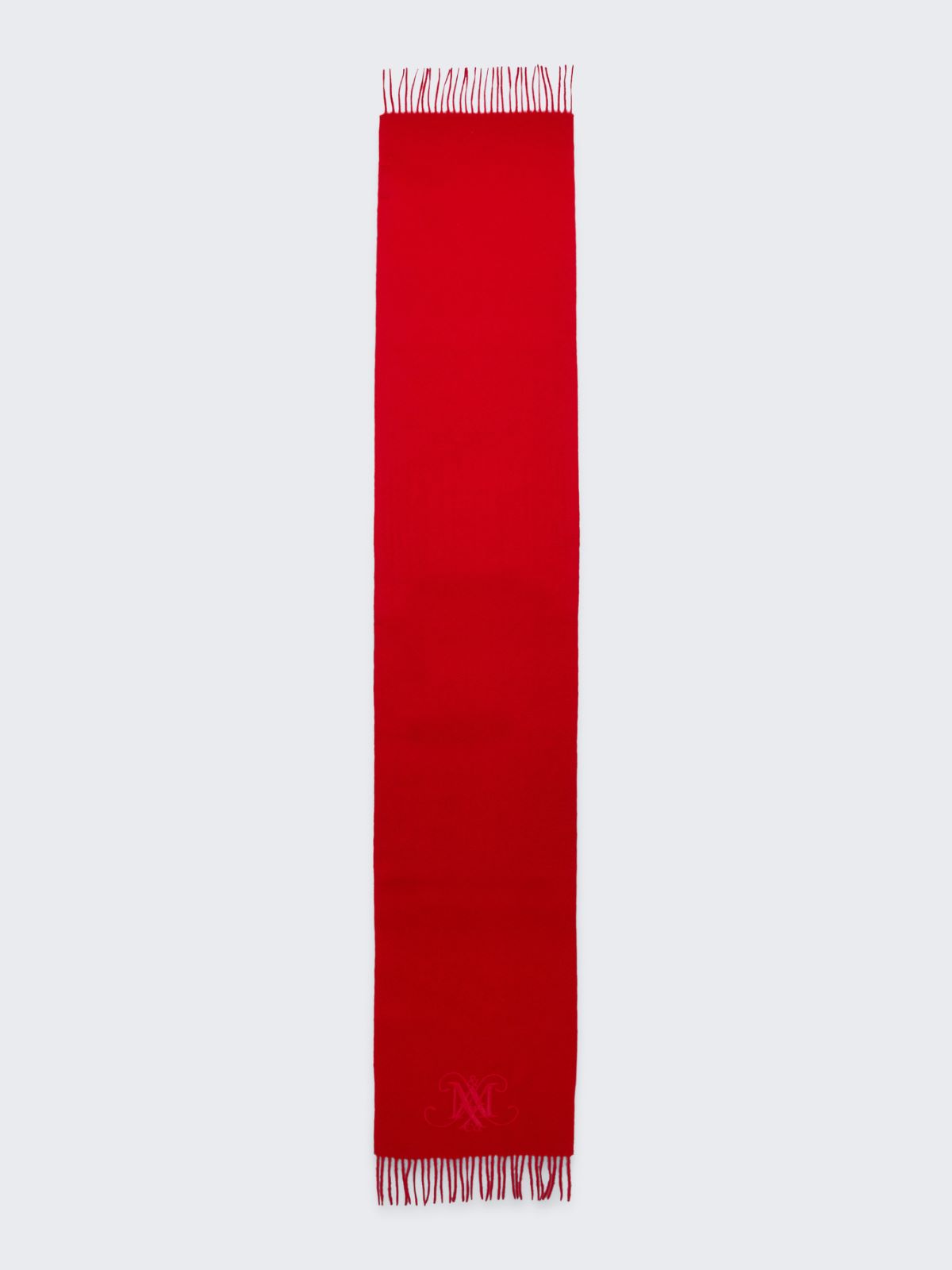 Wool scarf with embroidered logo KID - RED - MAX&Co. - 2