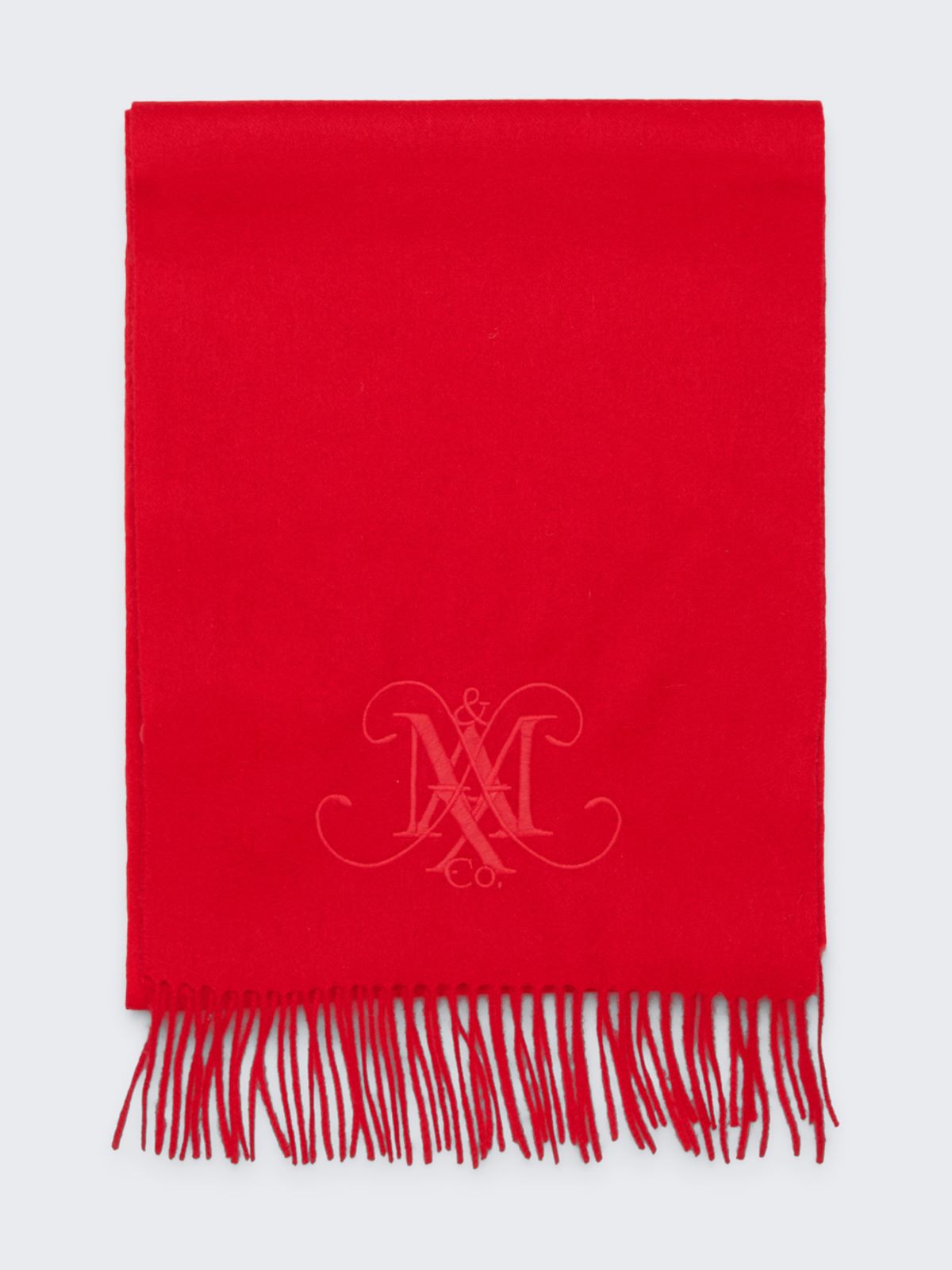 Wool scarf with embroidered logo KID - RED - MAX&Co. - 3